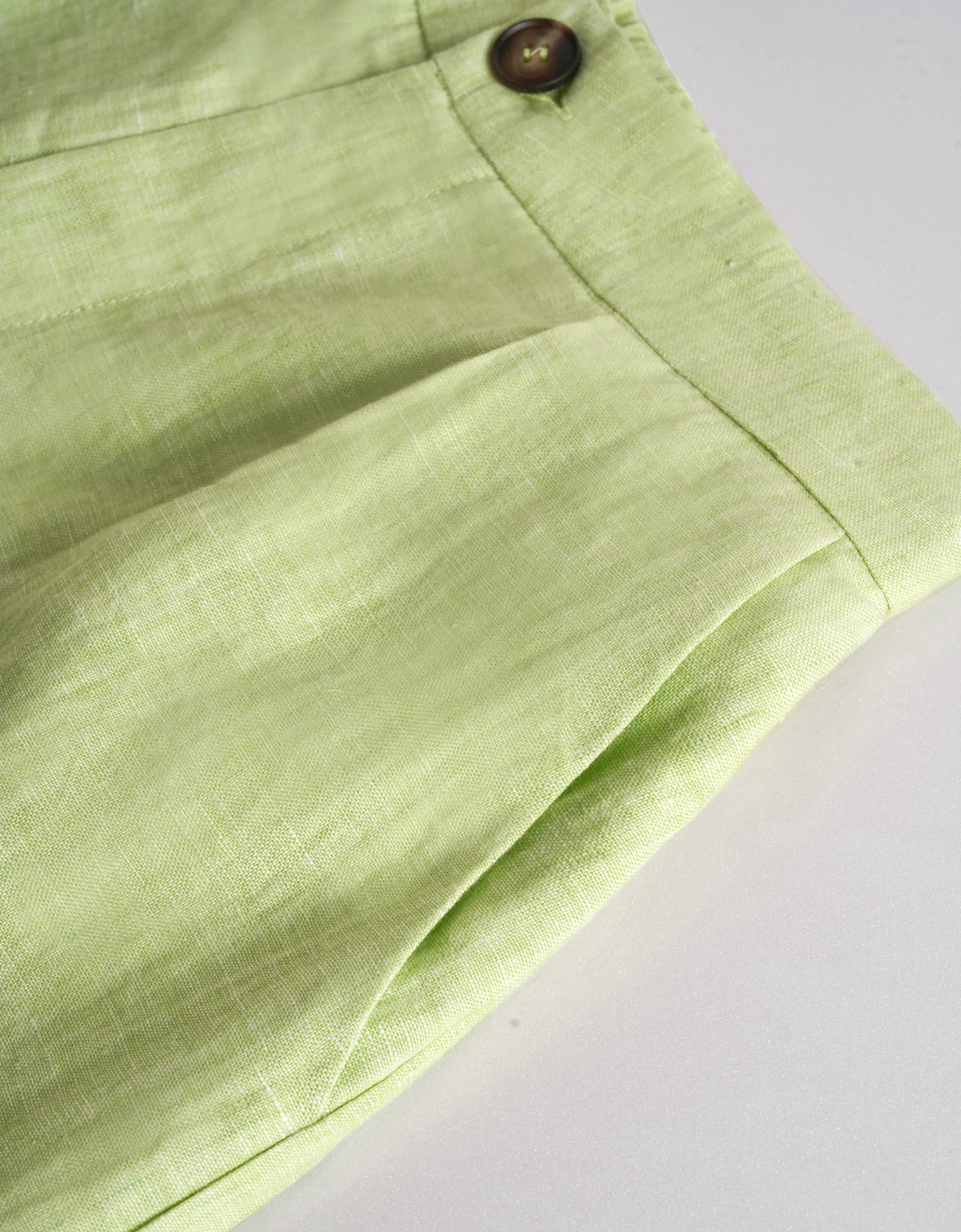 Elastic Waist Linen Shorts - Image 14