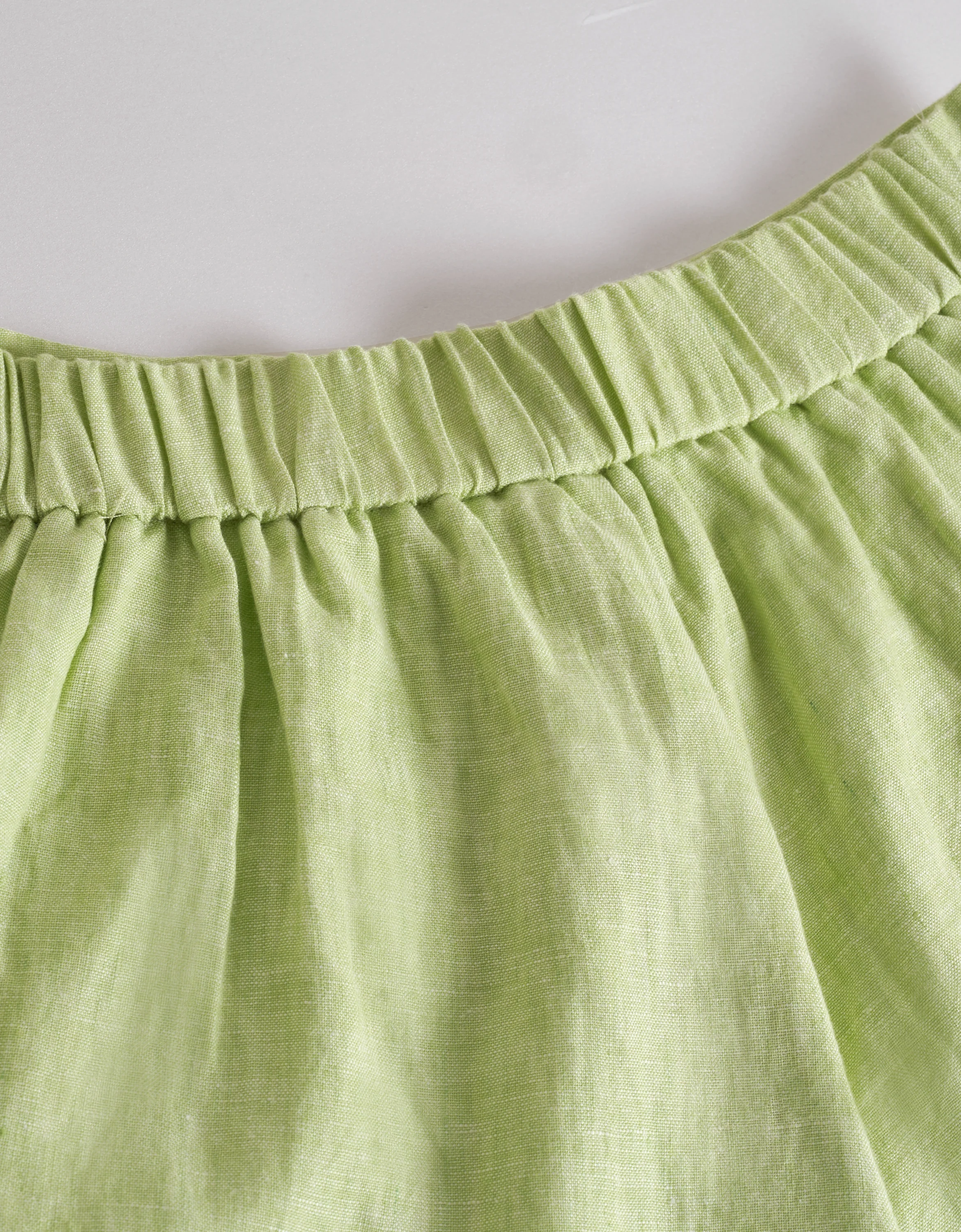 Elastic Waist Linen Shorts - Image 15