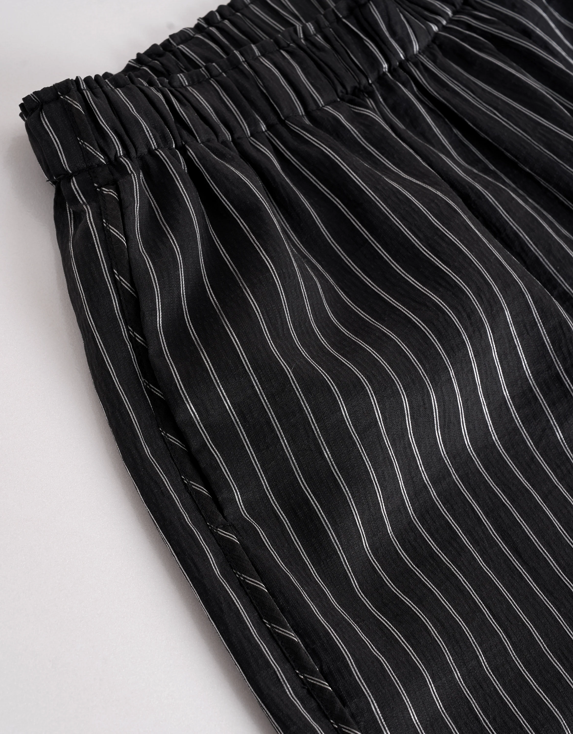 Elastic Waist Striped Trousers - Image 4