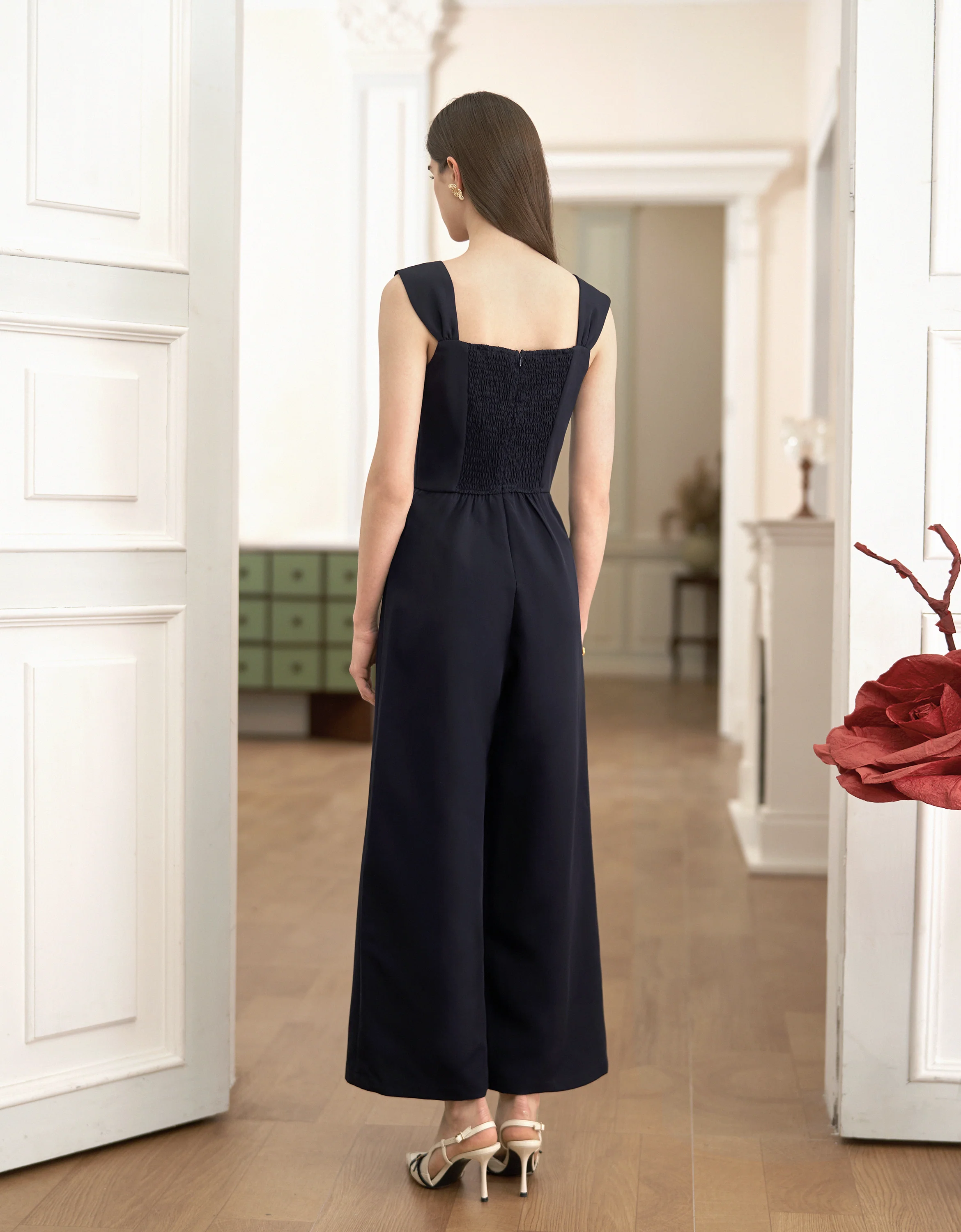 Embellished Straps High Waist Jumpsuit - Image 3