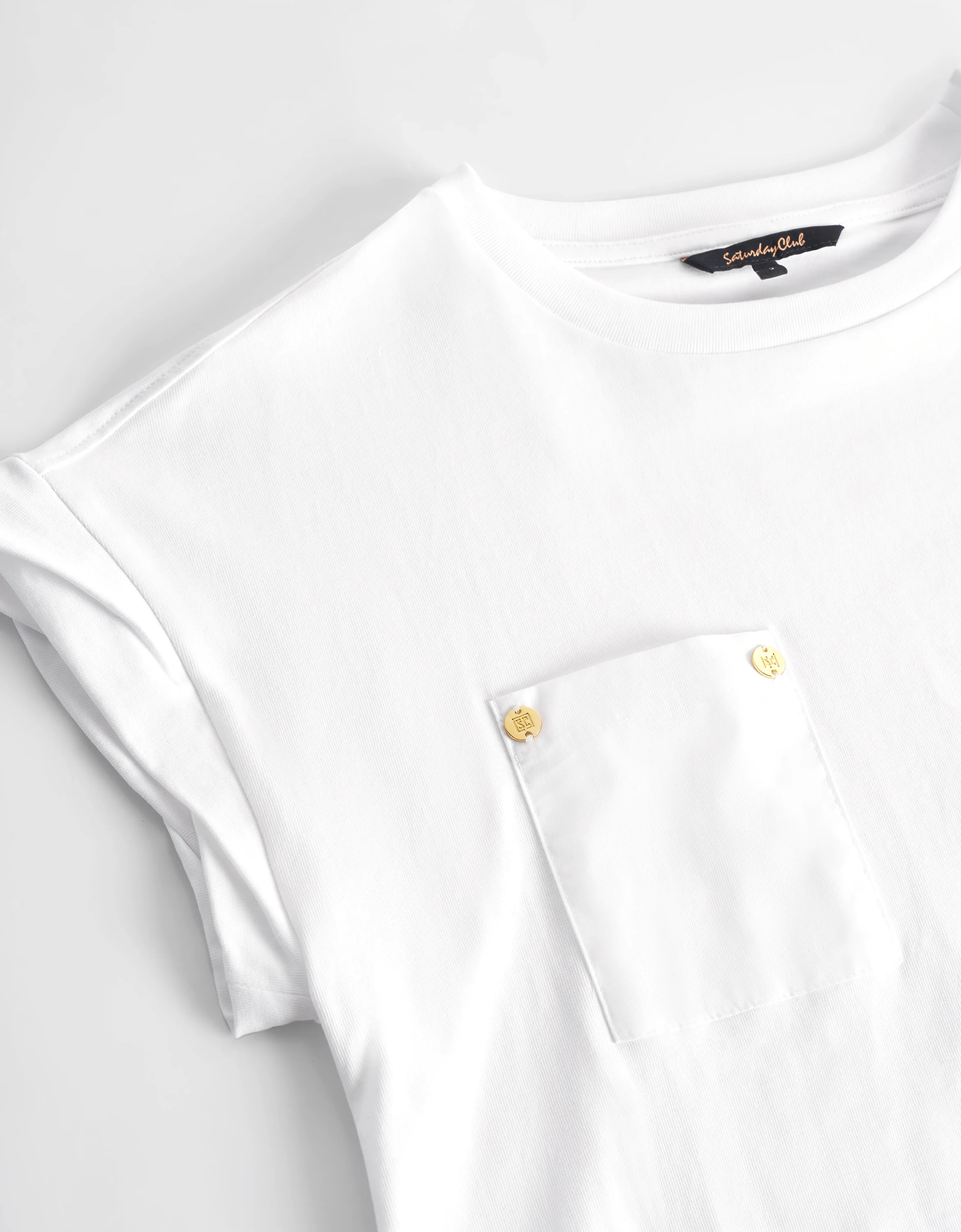 Embossed Button Pocket T-Shirt - Image 18