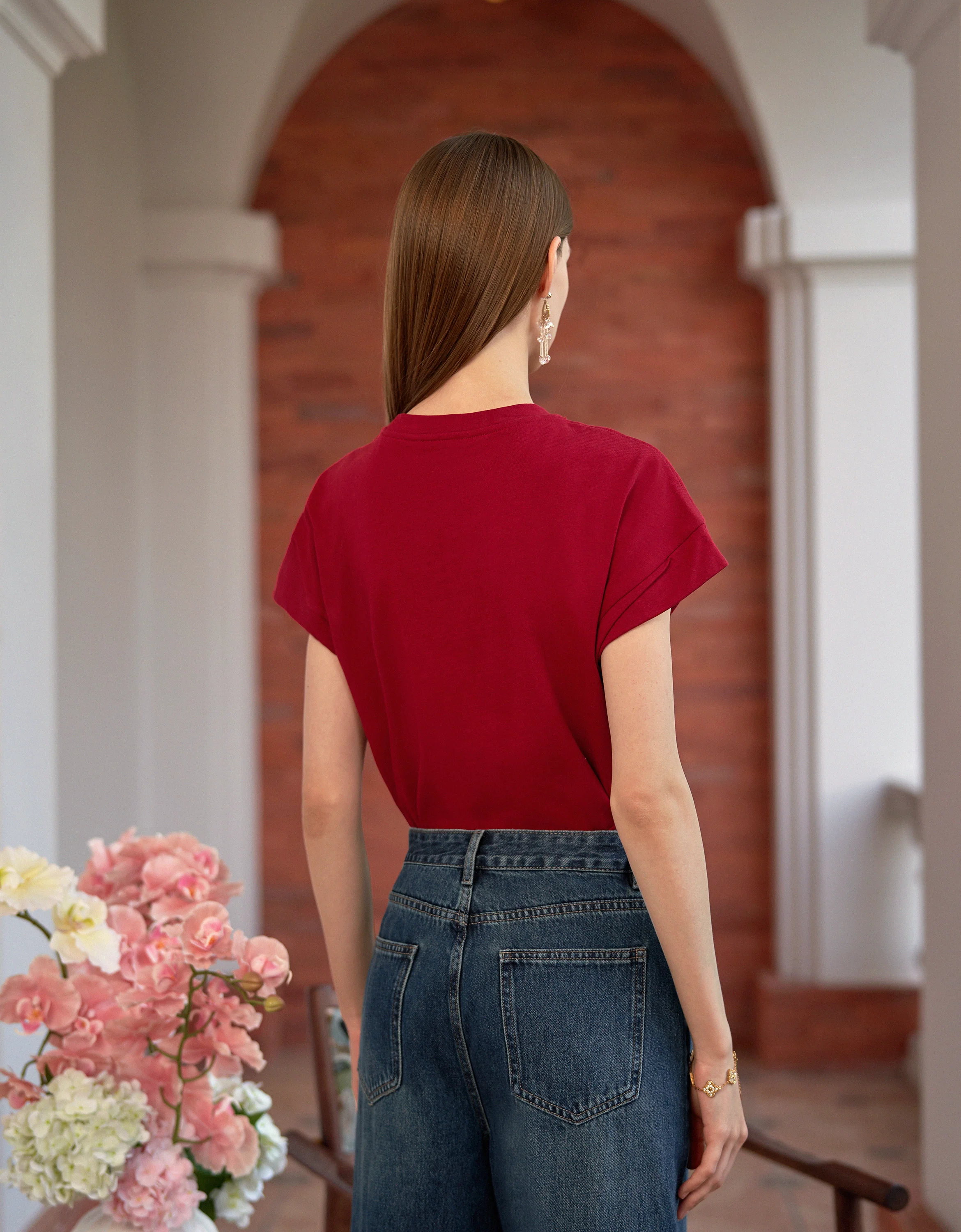 Embossed Button Pocket T-Shirt - Image 24