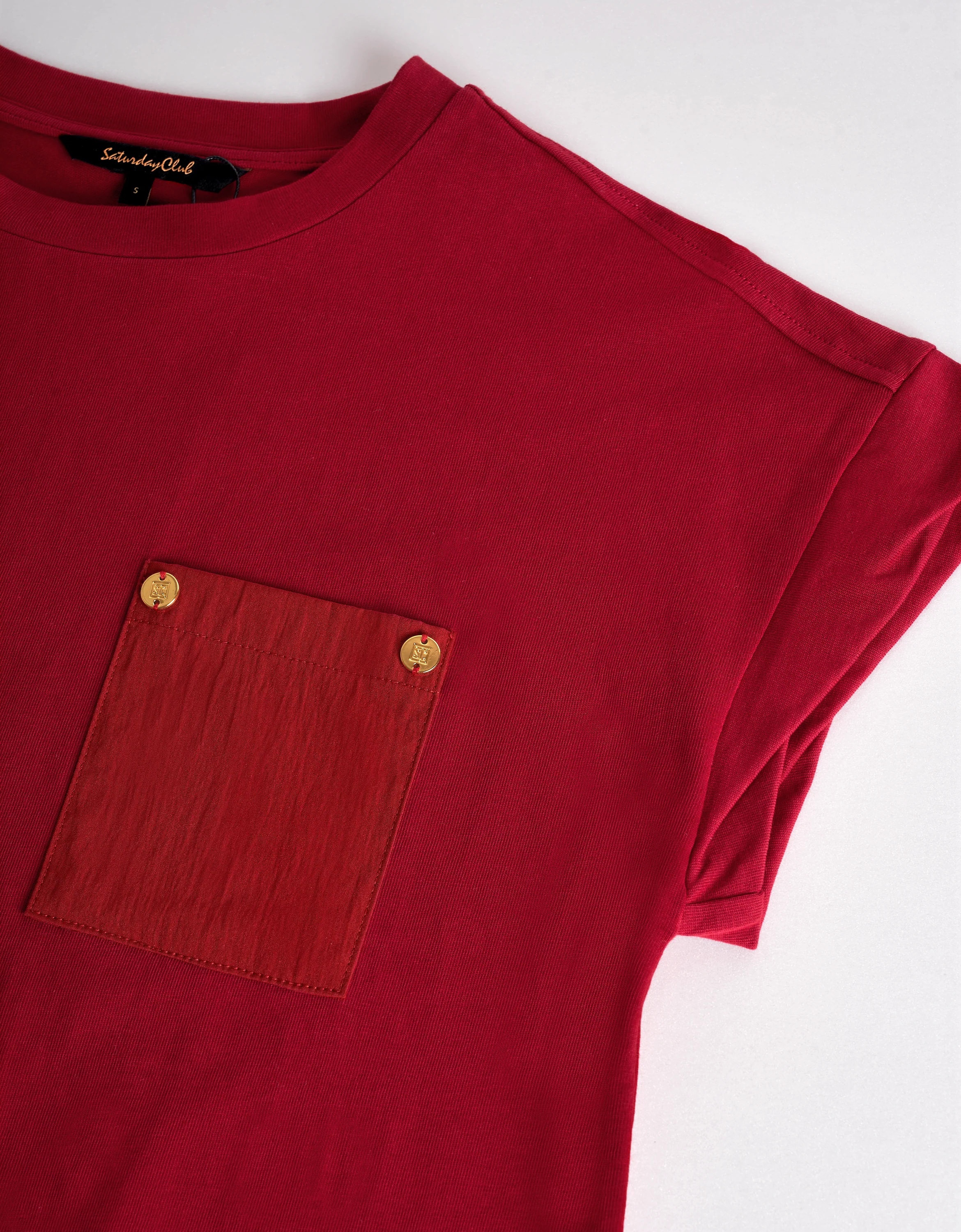 Embossed Button Pocket T-Shirt - Image 26