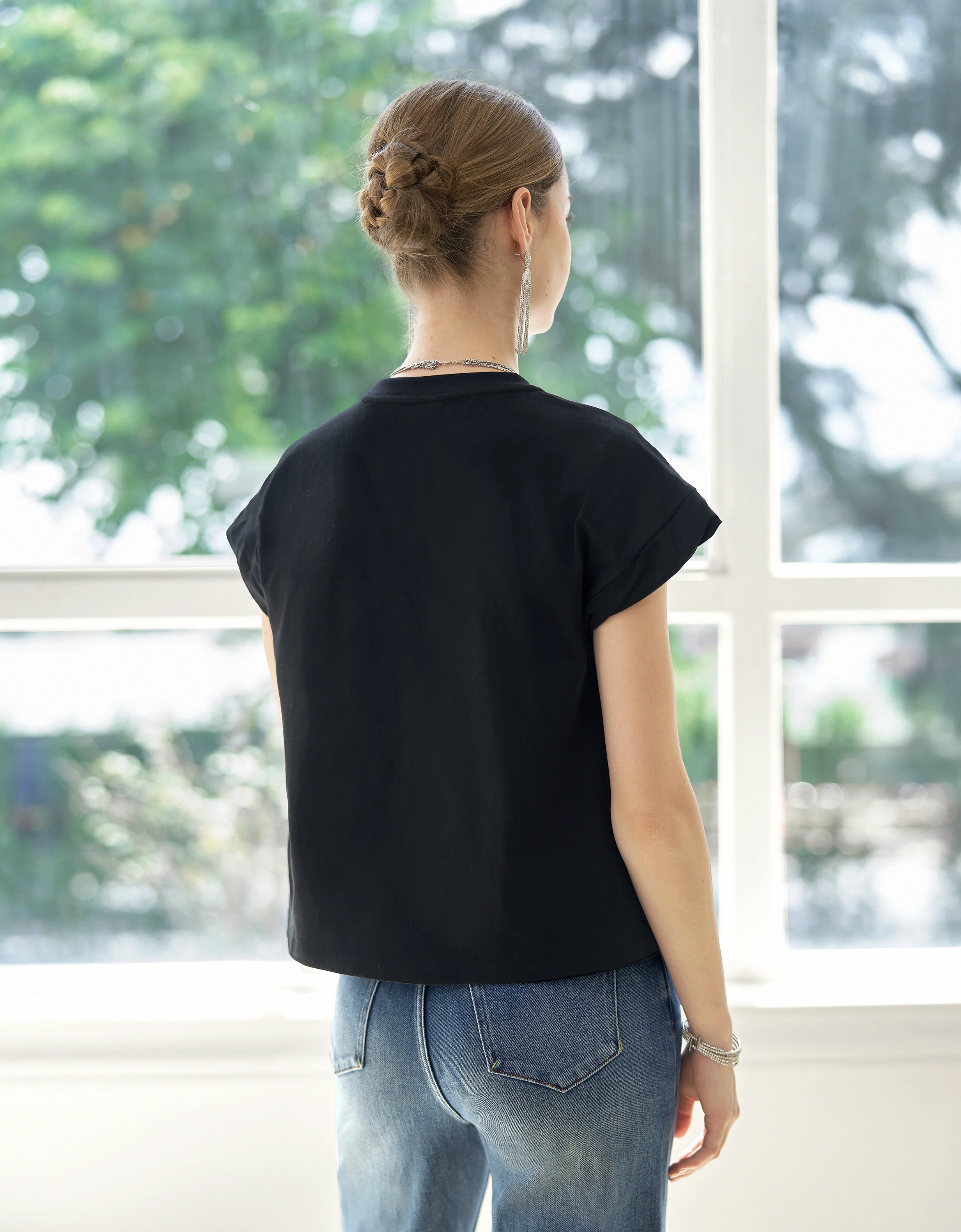 Embossed Button Pocket T-Shirt - Image 33