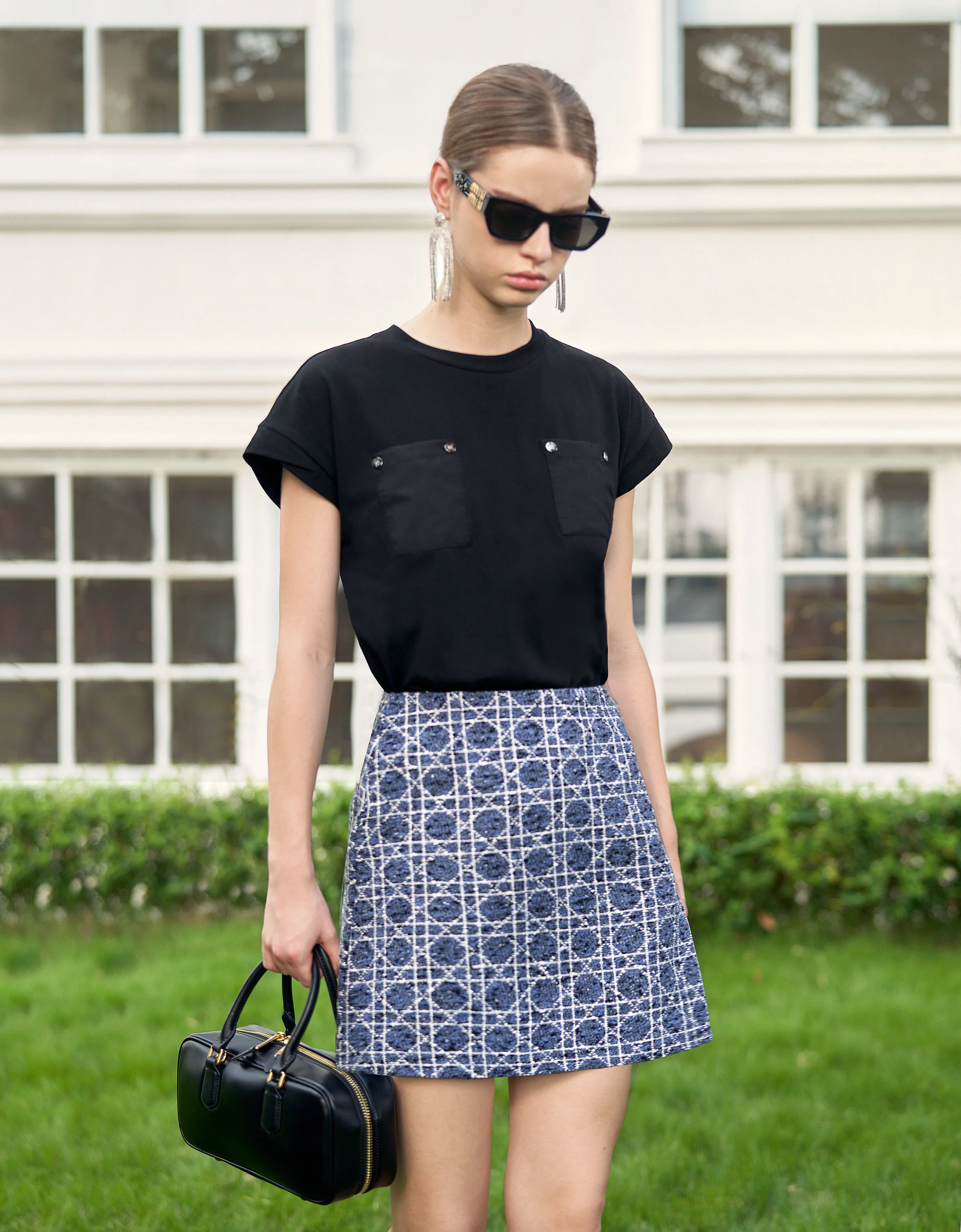 Embossed Button Pocket T-Shirt - Image 35