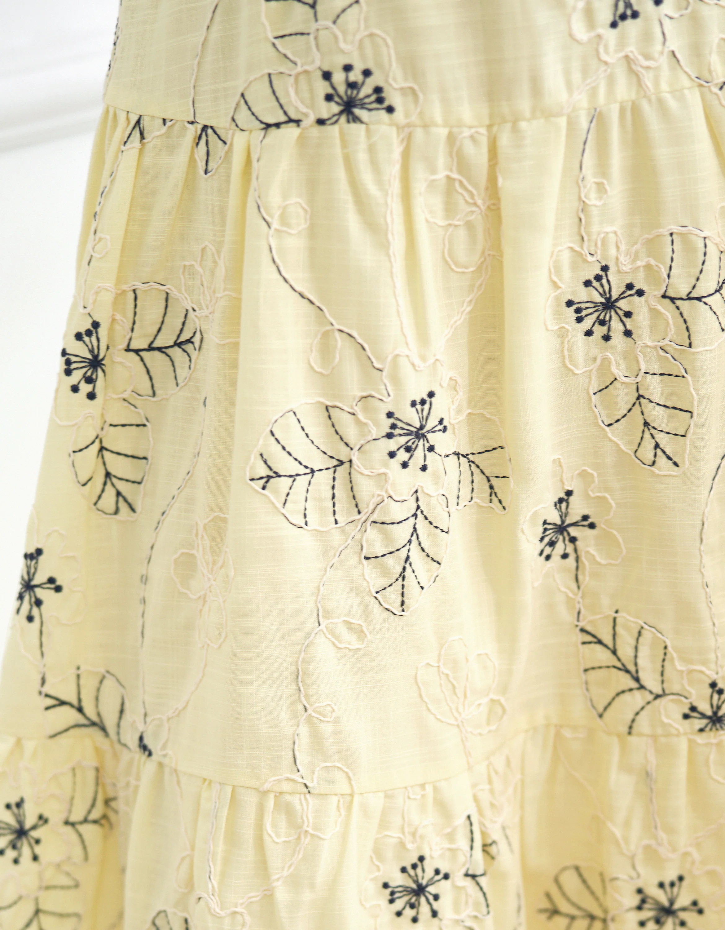 Embroidered Midi Strap Dress - Image 7