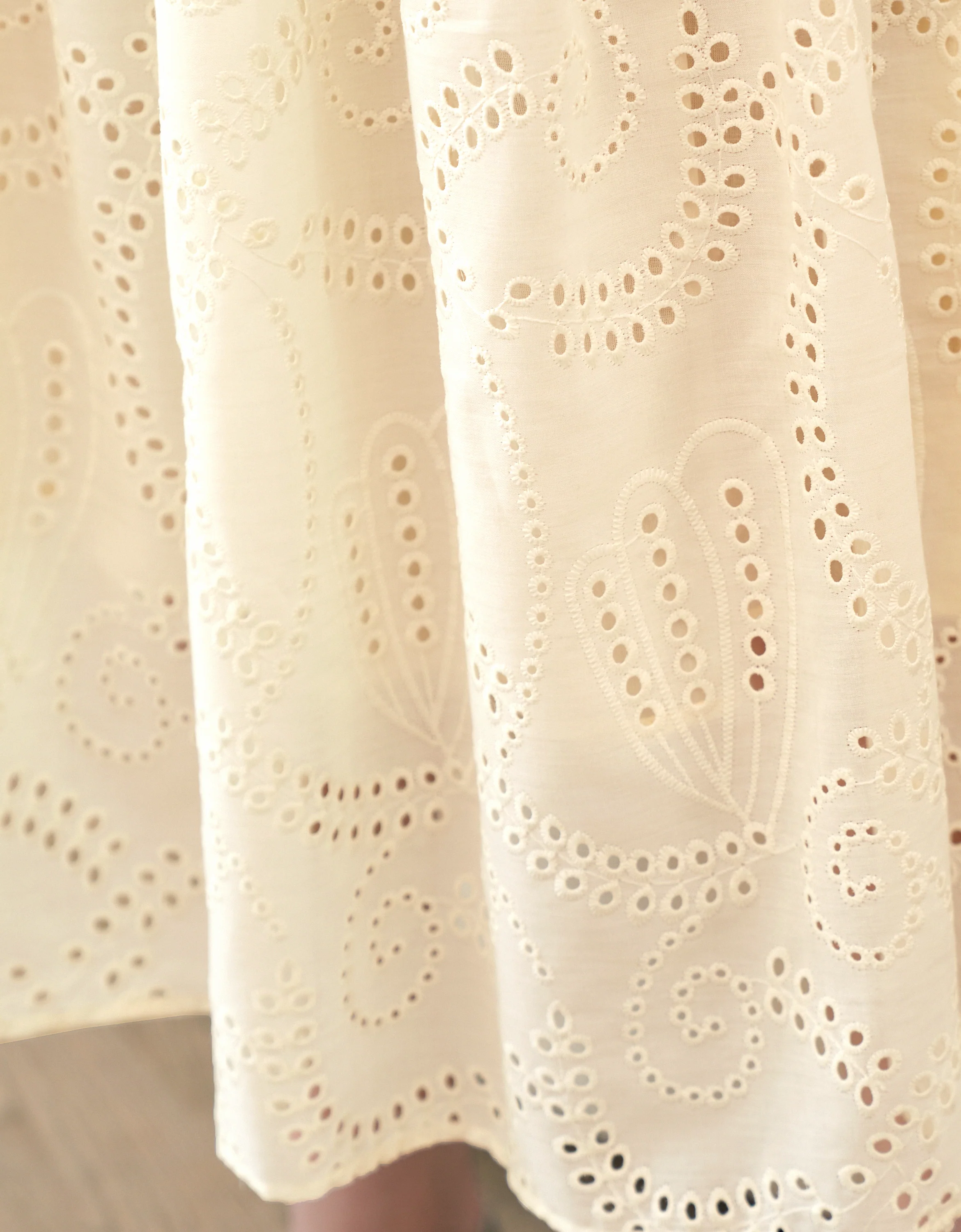 Embroidered Skirt Button Front Sleeveless Dress - Image 10