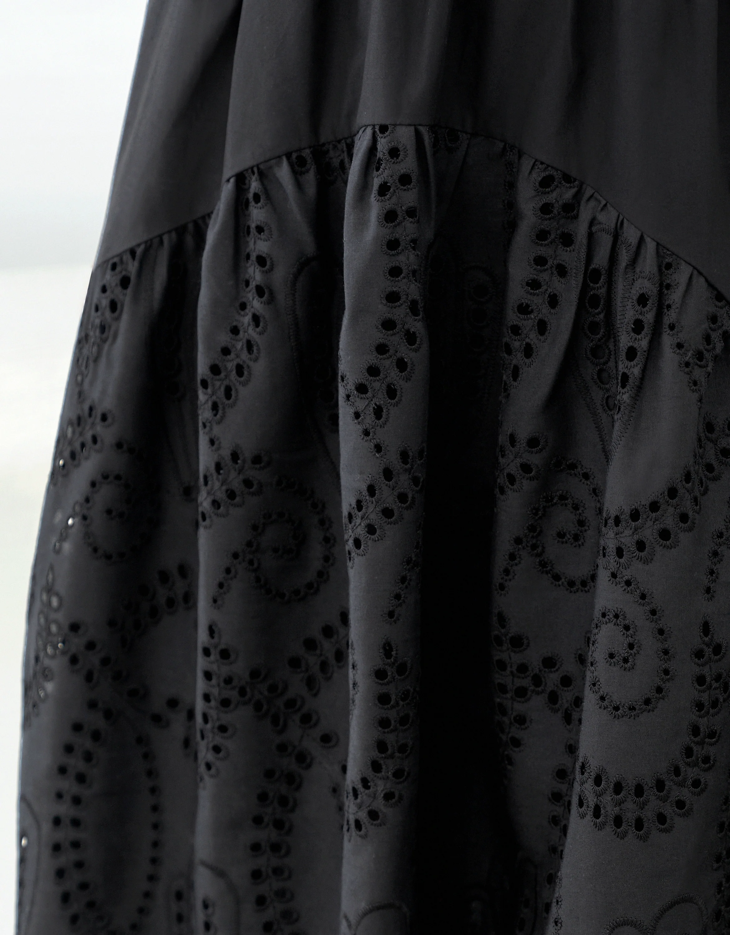 Embroidered Skirt Button Front Sleeveless Dress - Image 14