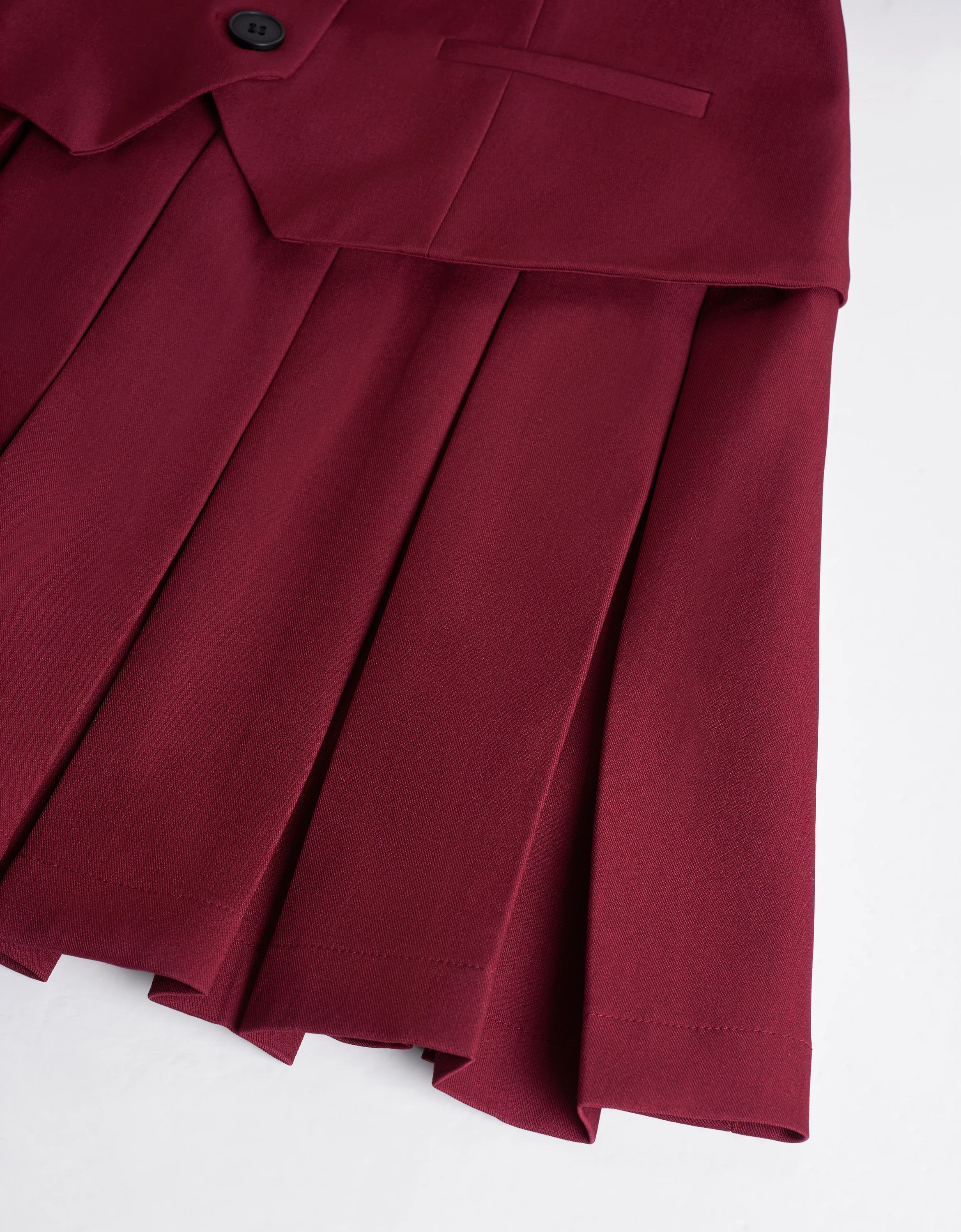 Faux Two-piece Pleated Skirt Vest Style Dress - Image 15