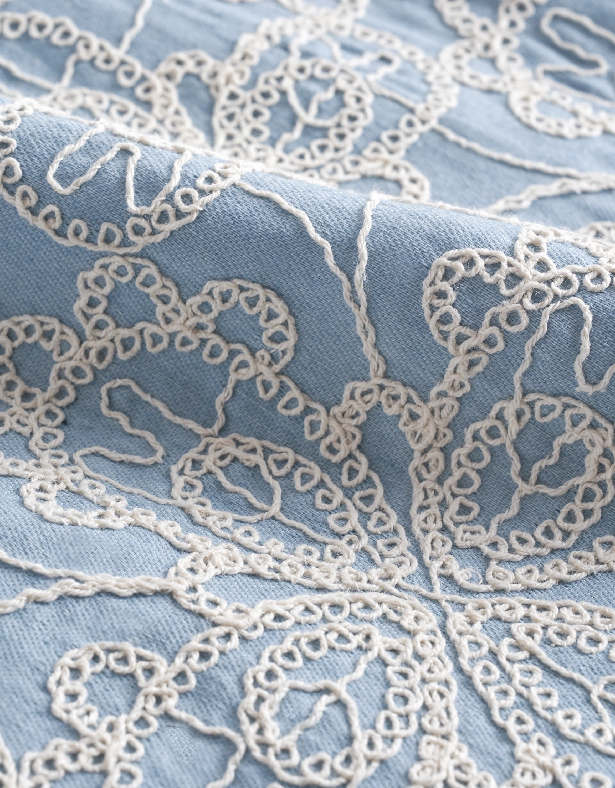 Floral Embroidery Ruffled Hem Dress - Image 9