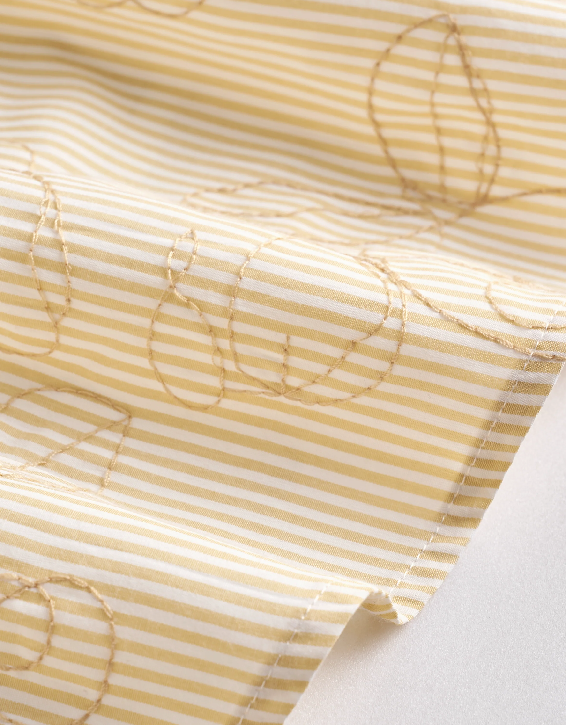 Floral Embroidery Striped Midi Skirt - Image 7