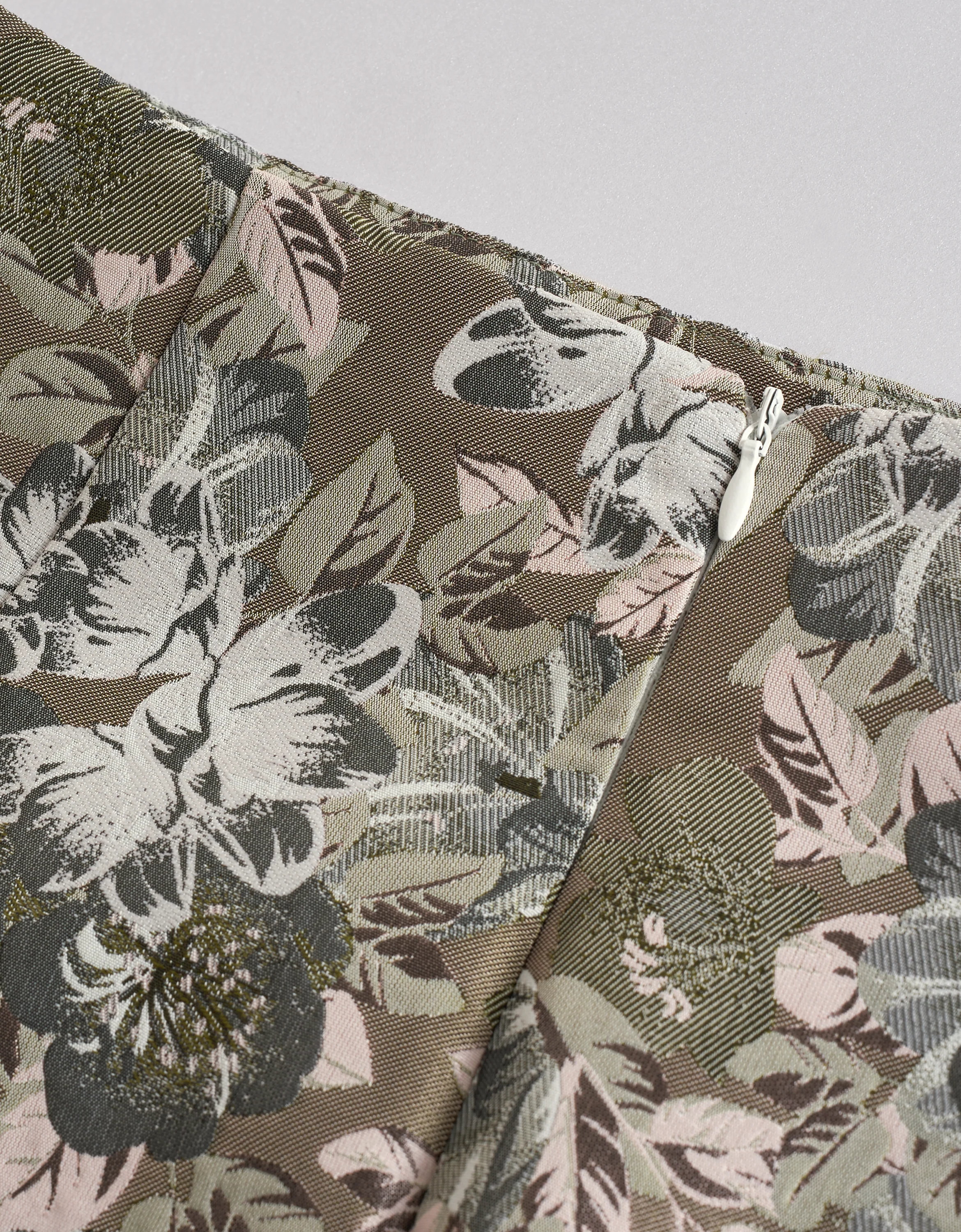 Floral Jacquard A-line Skirt - Image 7