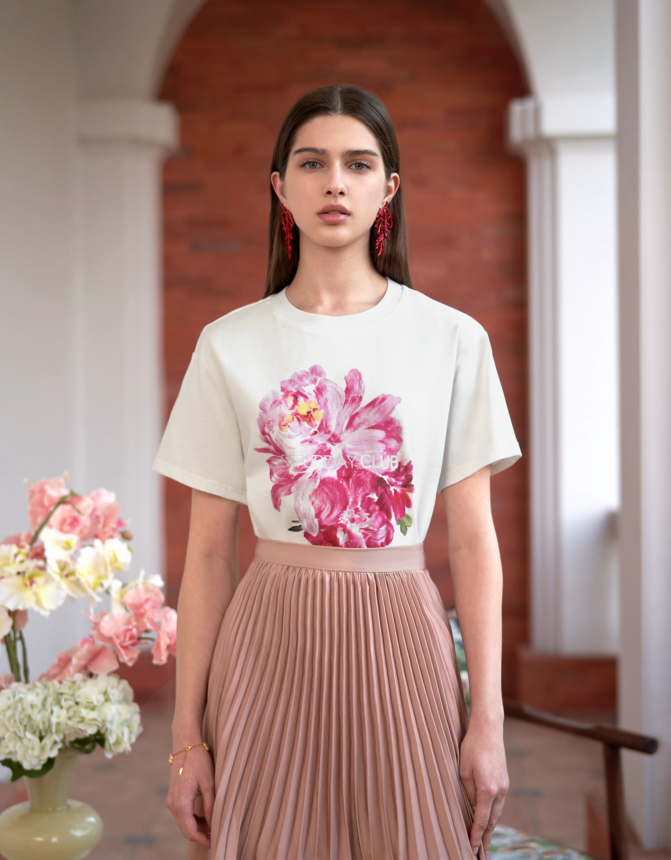 Floral Print Logo T-Shirt - Image 3