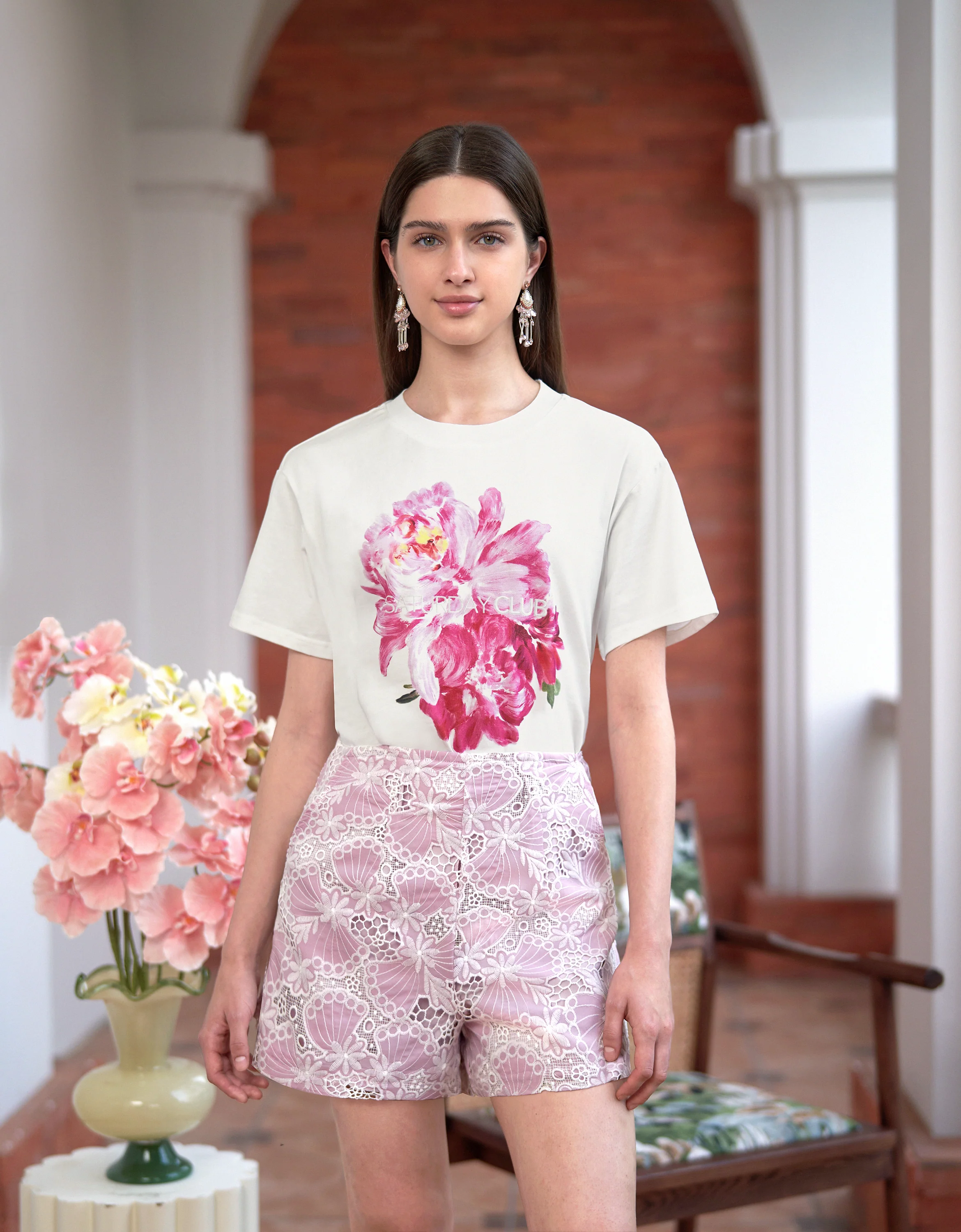 Floral Print Logo T-Shirt - Image 6