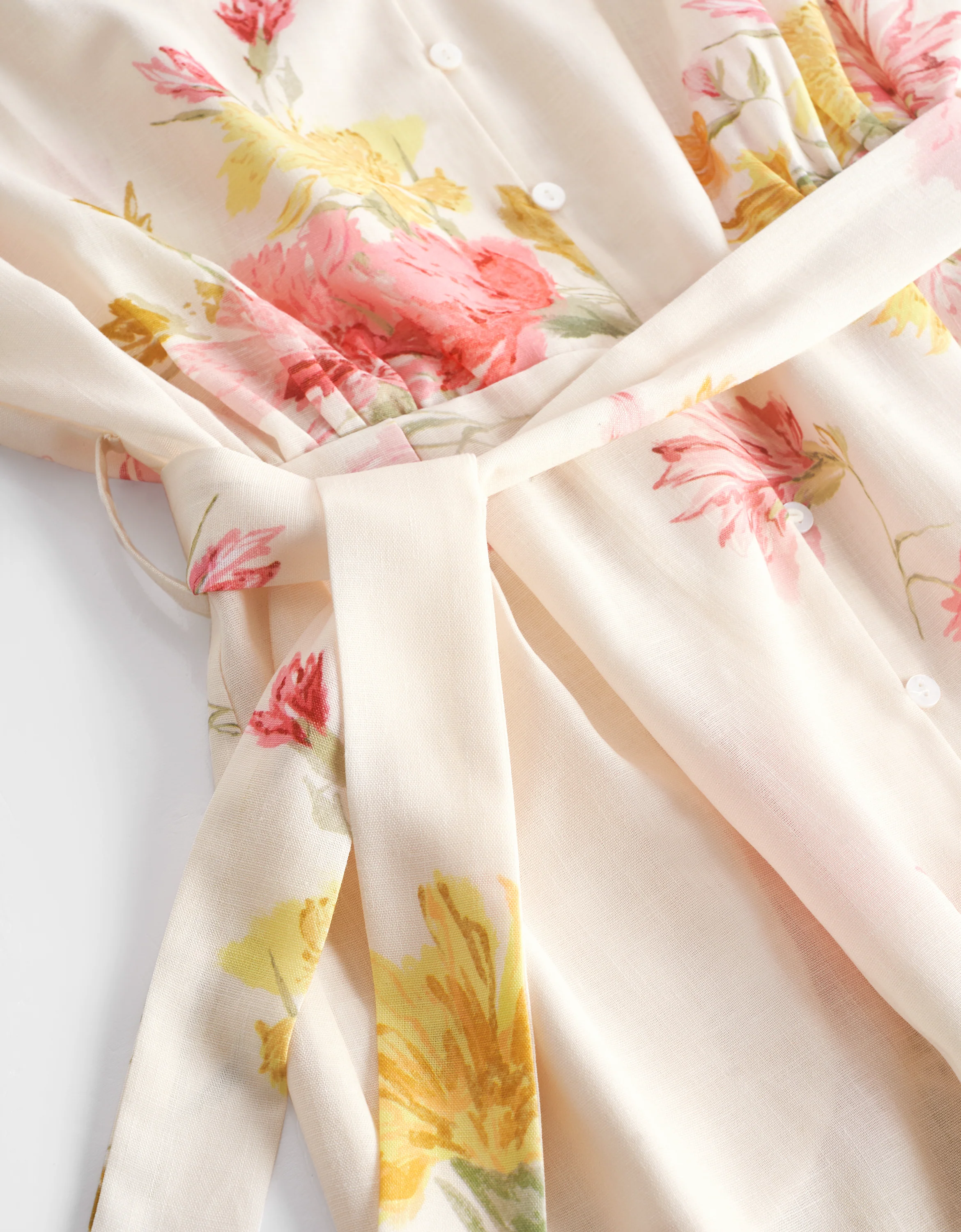 Floral Print Midi Shirt Dress - Image 11