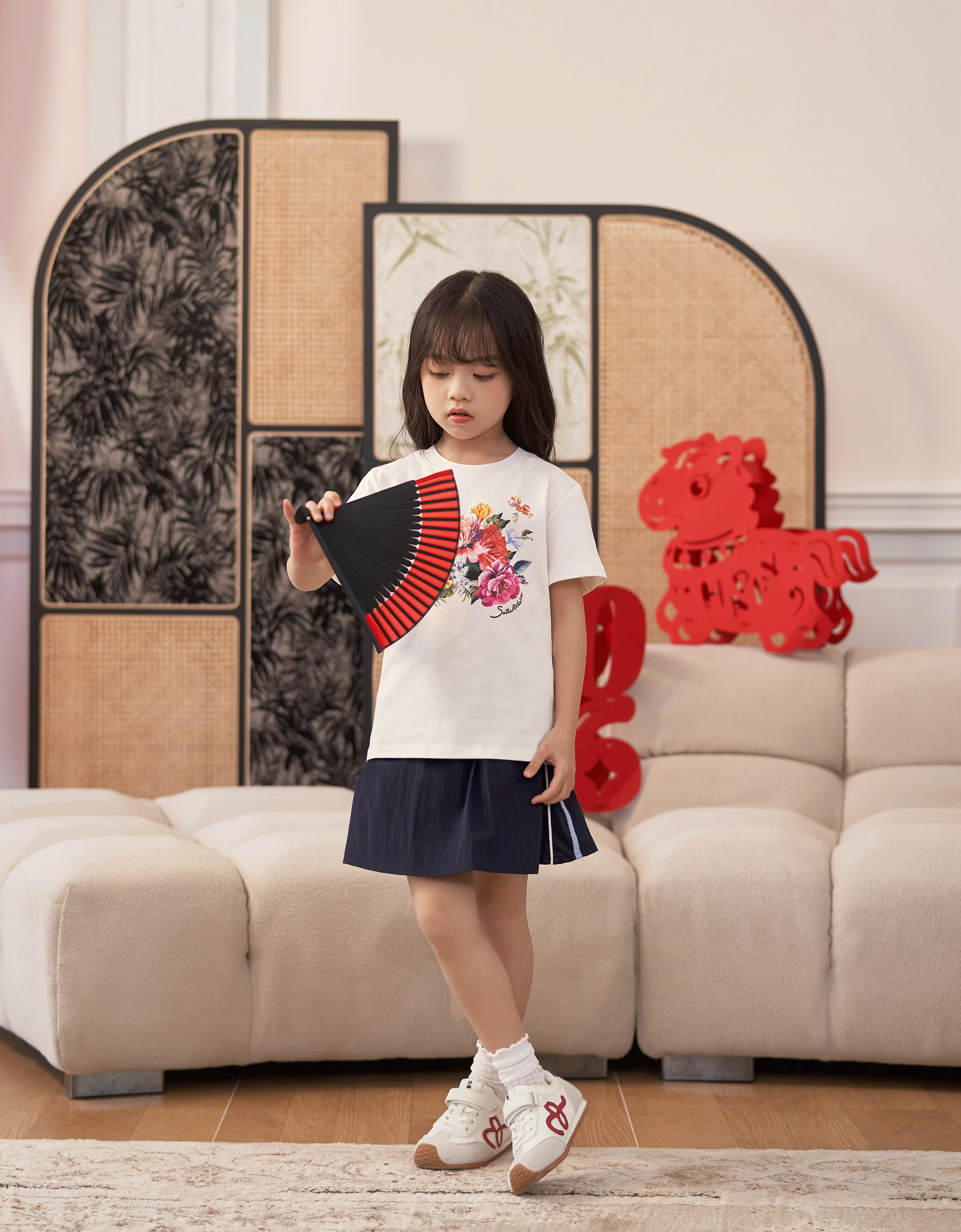 Floral Print Round Neck T-Shirt - Image 3