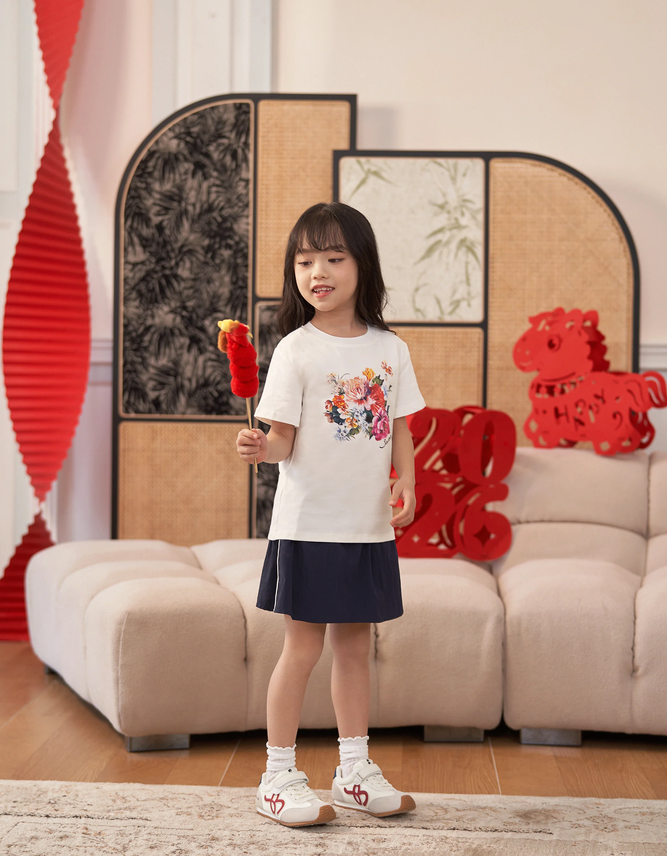 Floral Print Round Neck T-Shirt - Image 5