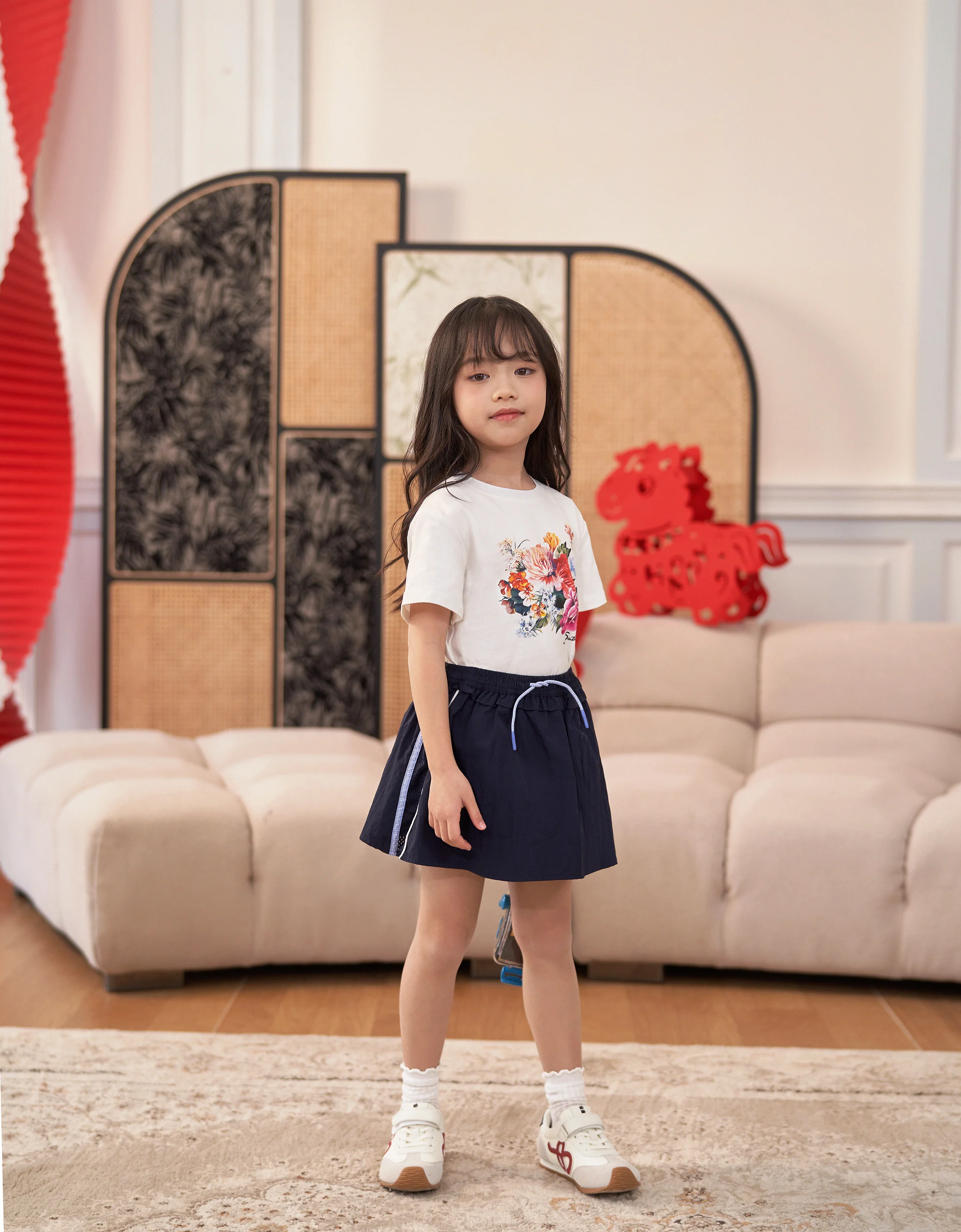 Floral Print Round Neck T-Shirt - Image 7