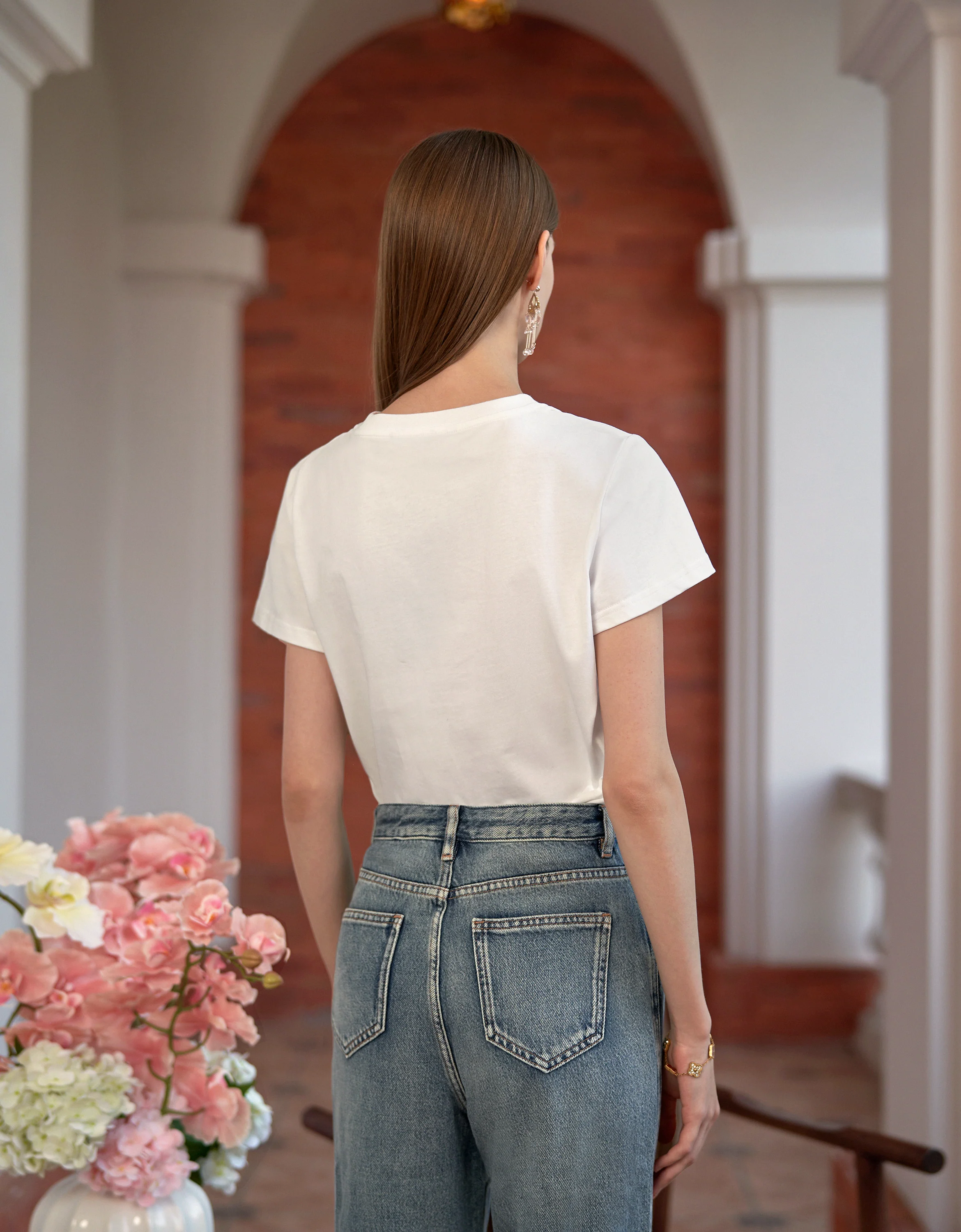 Floral Print Round Neck T-Shirt - Image 3