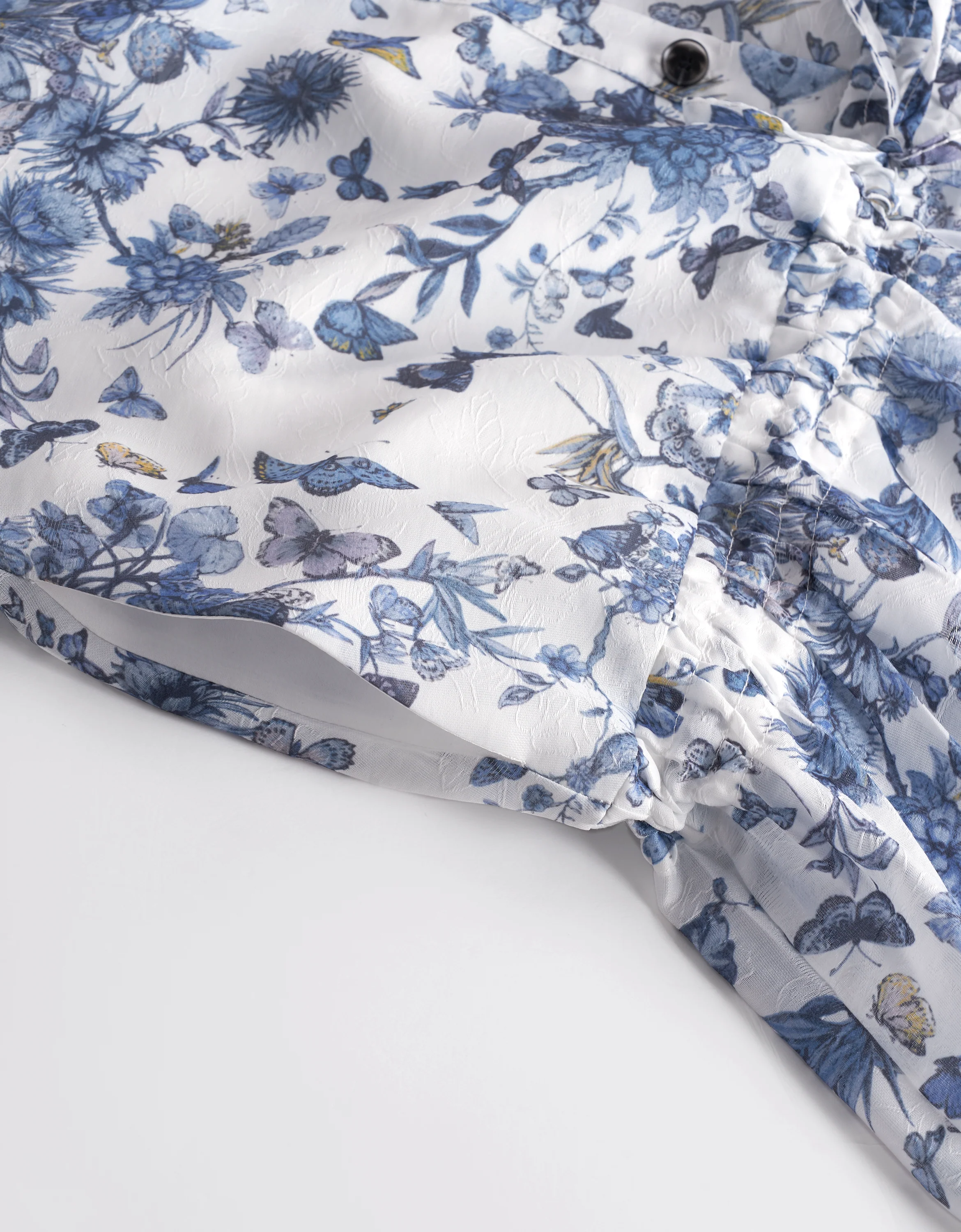 Floral Print Ruffled Hem Shift Dress - Image 8