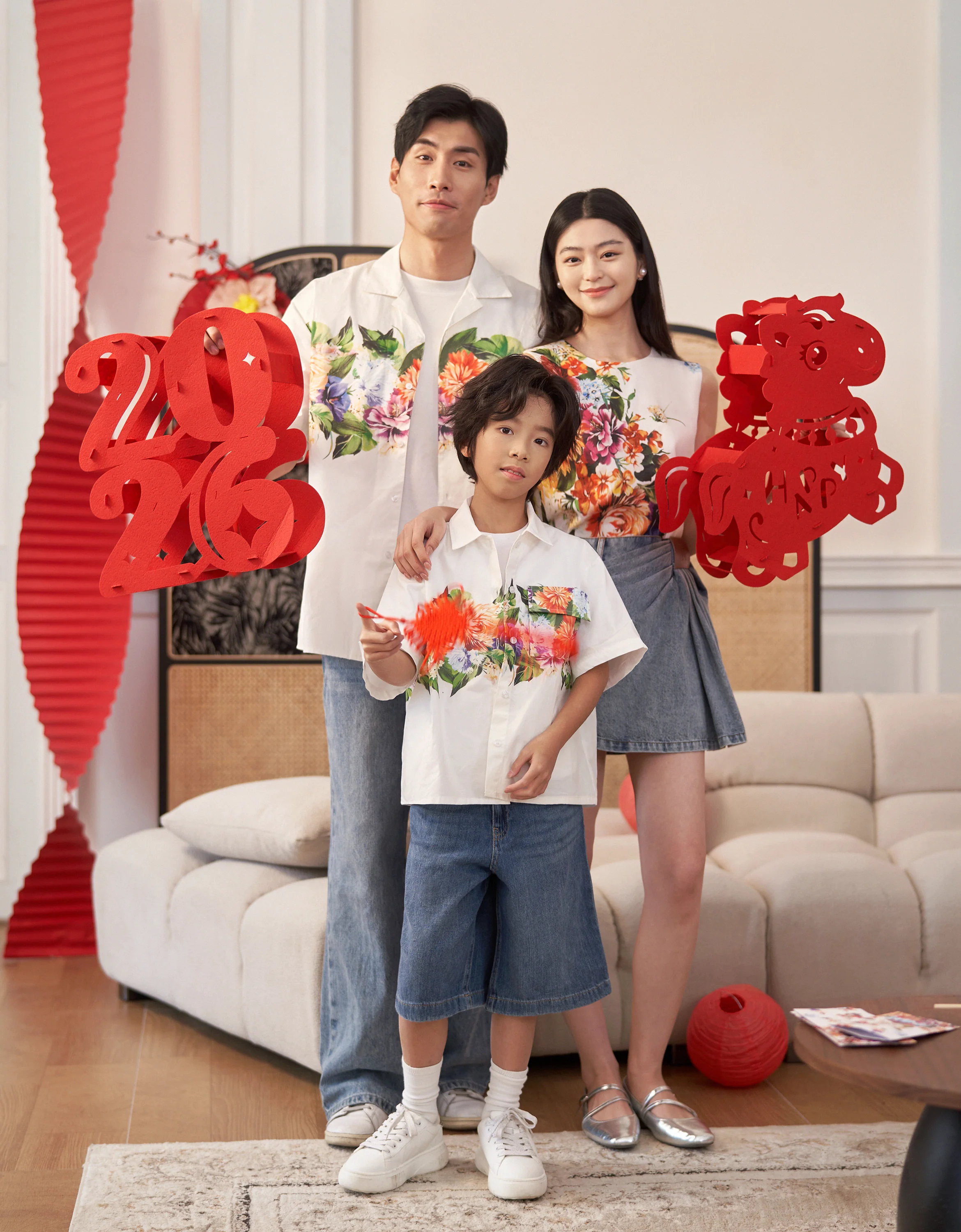Floral Print Short Sleeve Kids Shirt - Image 3