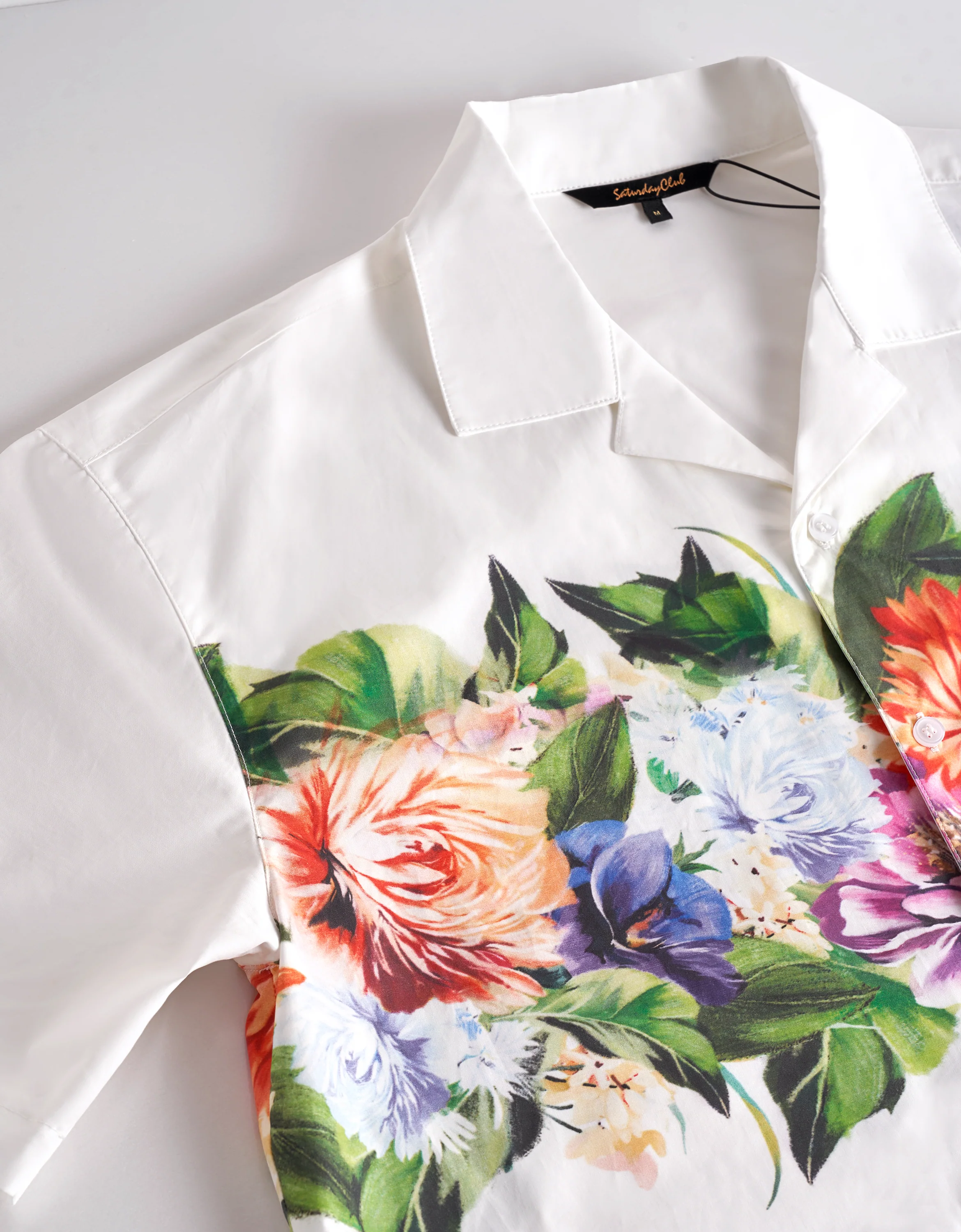 Floral Print Short Sleeve Men's Shirt - Image 11