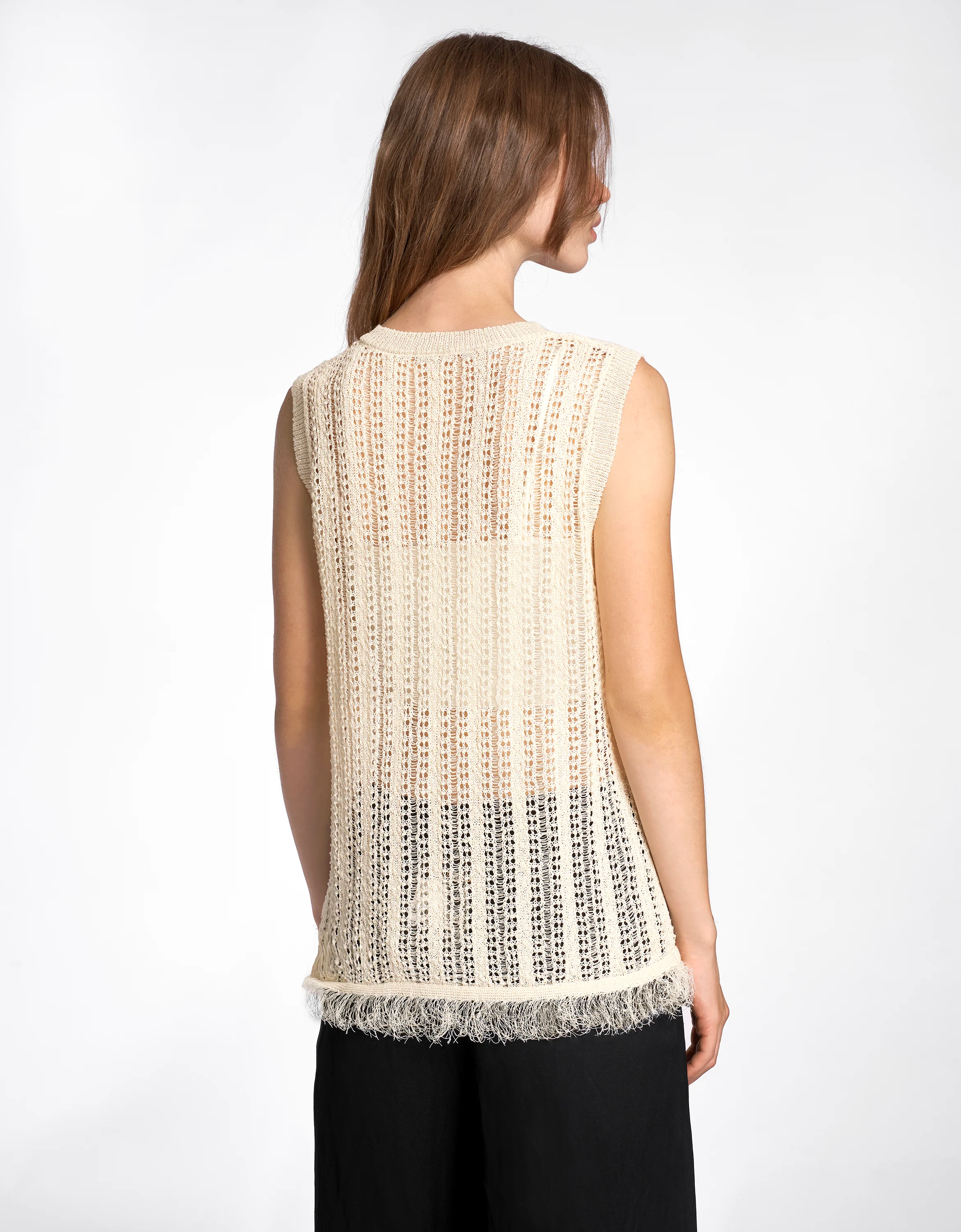 Fringe Hem Knit Top - Image 11