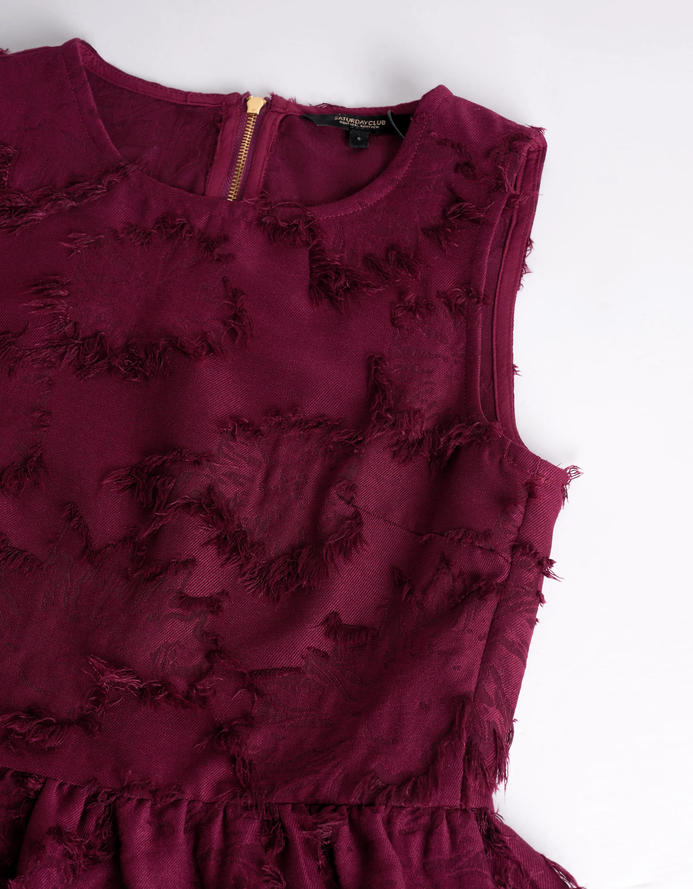 Fringed Jacquard Sleeveless Top - Image 5