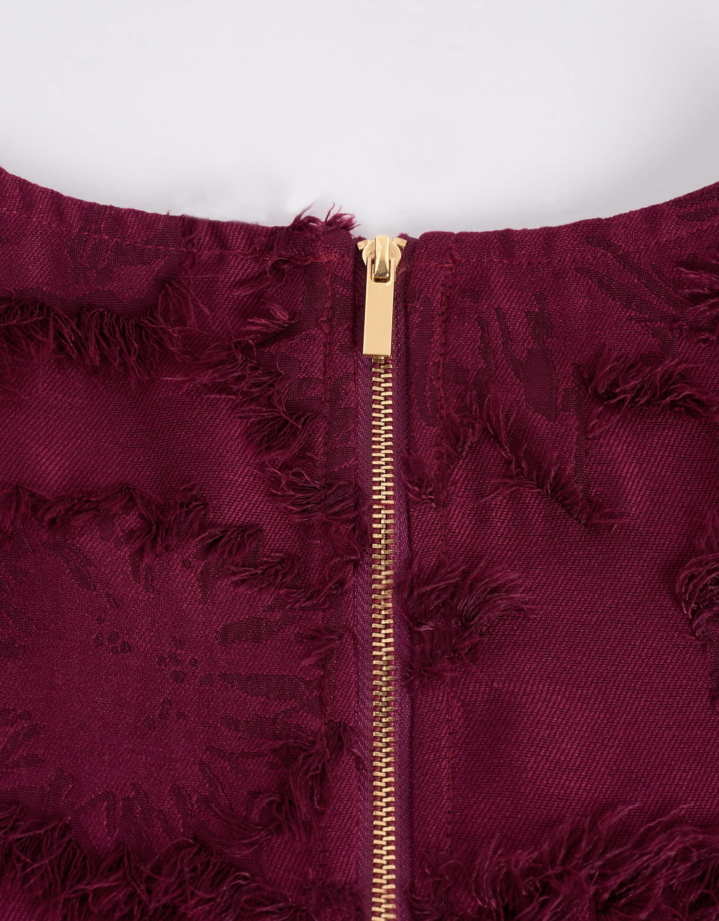 Fringed Jacquard Sleeveless Top - Image 7