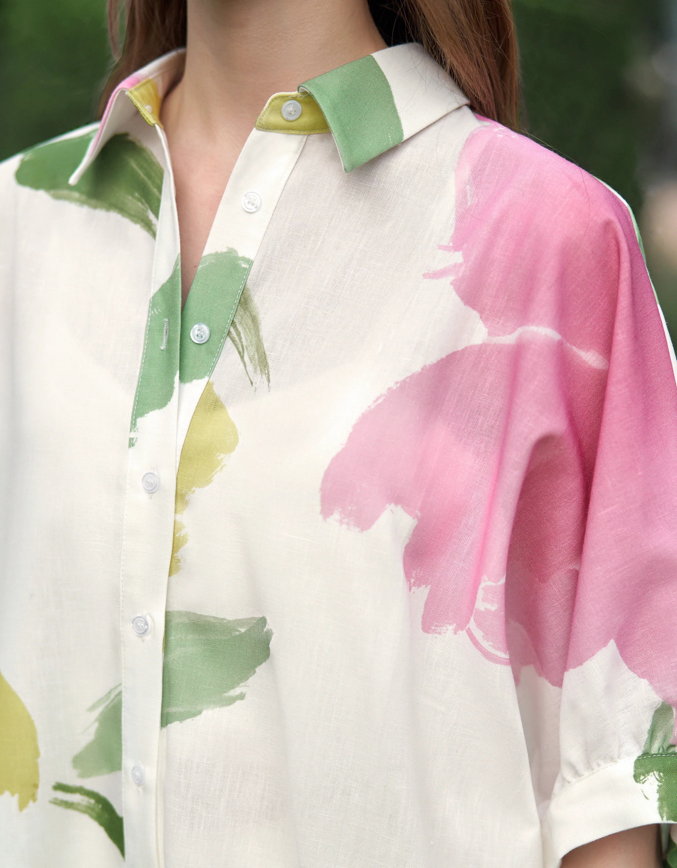 Hand Painted Art Print Shirt Dress - Image 10