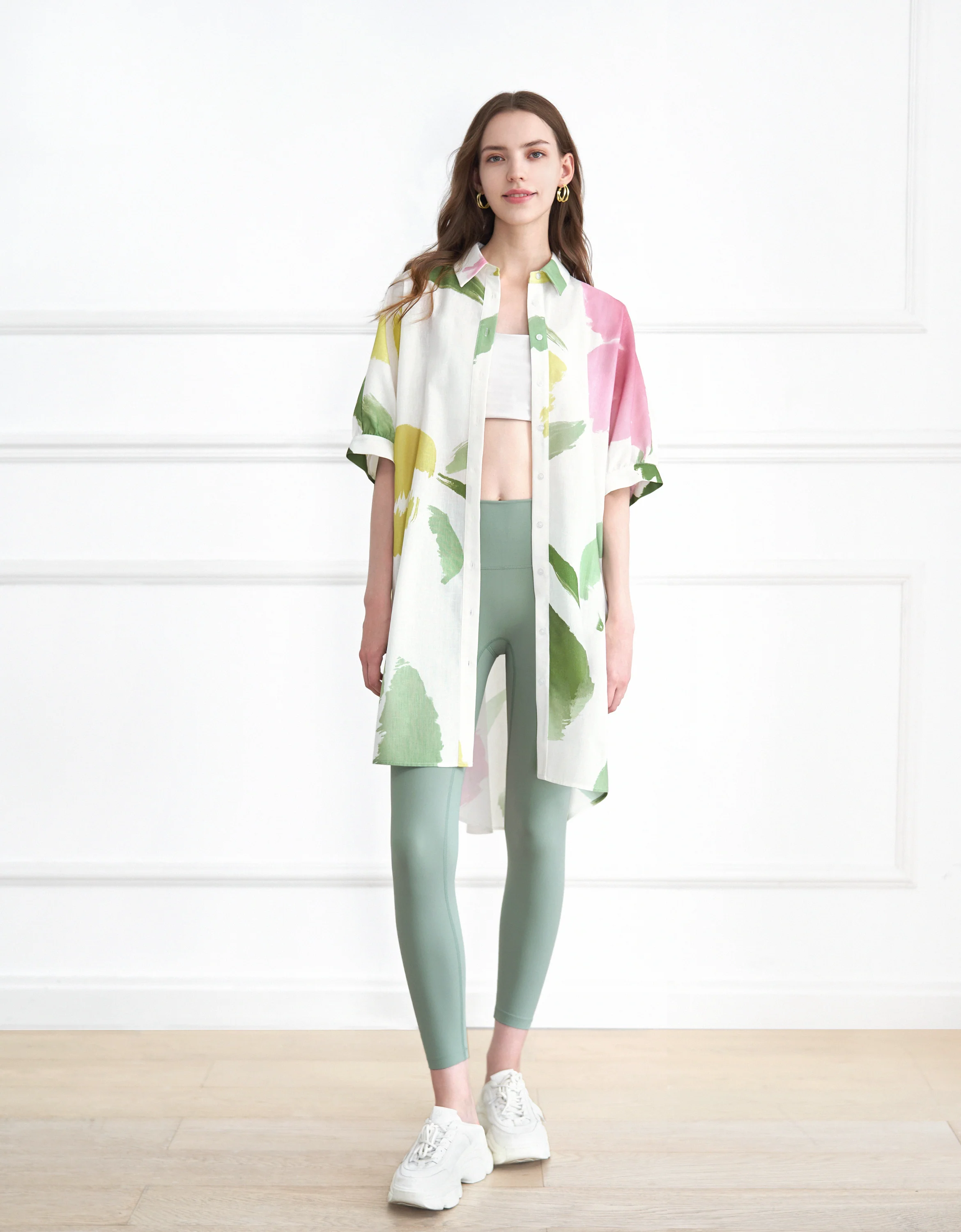 Hand Painted Art Print Shirt Dress - Image 4