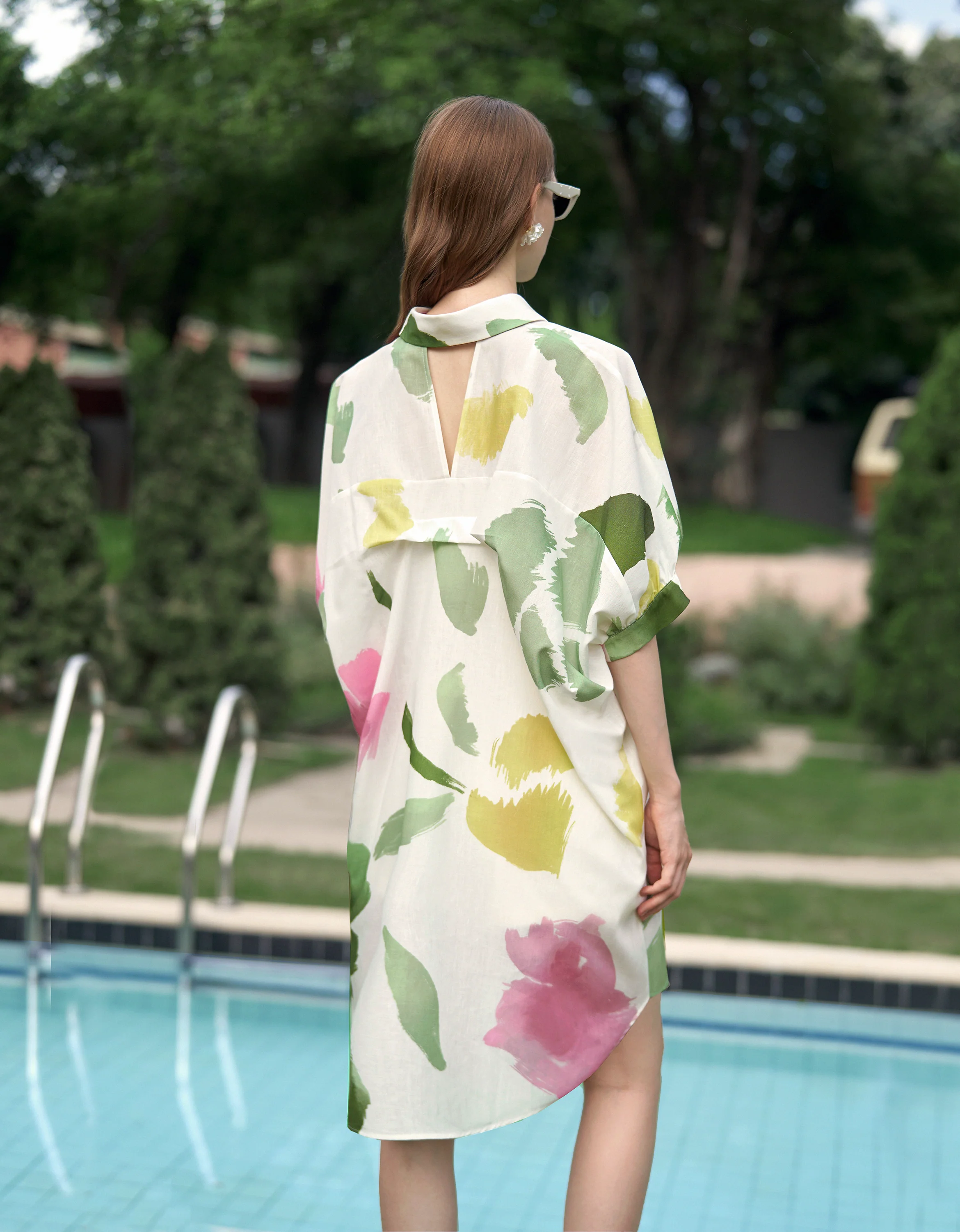 Hand Painted Art Print Shirt Dress - Image 8