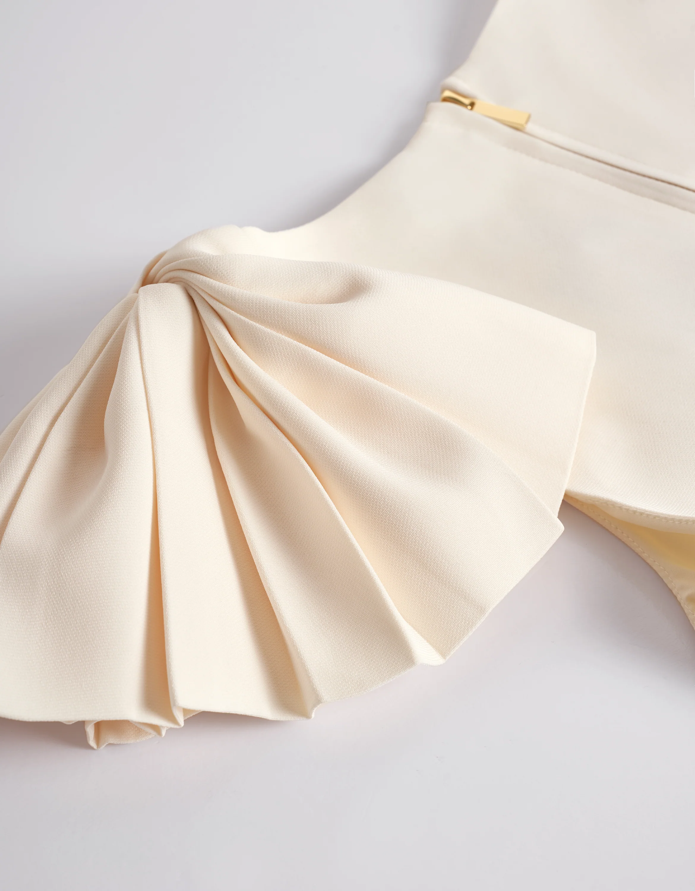 High-grade Acetate Shoulder Bow Dress - Image 12