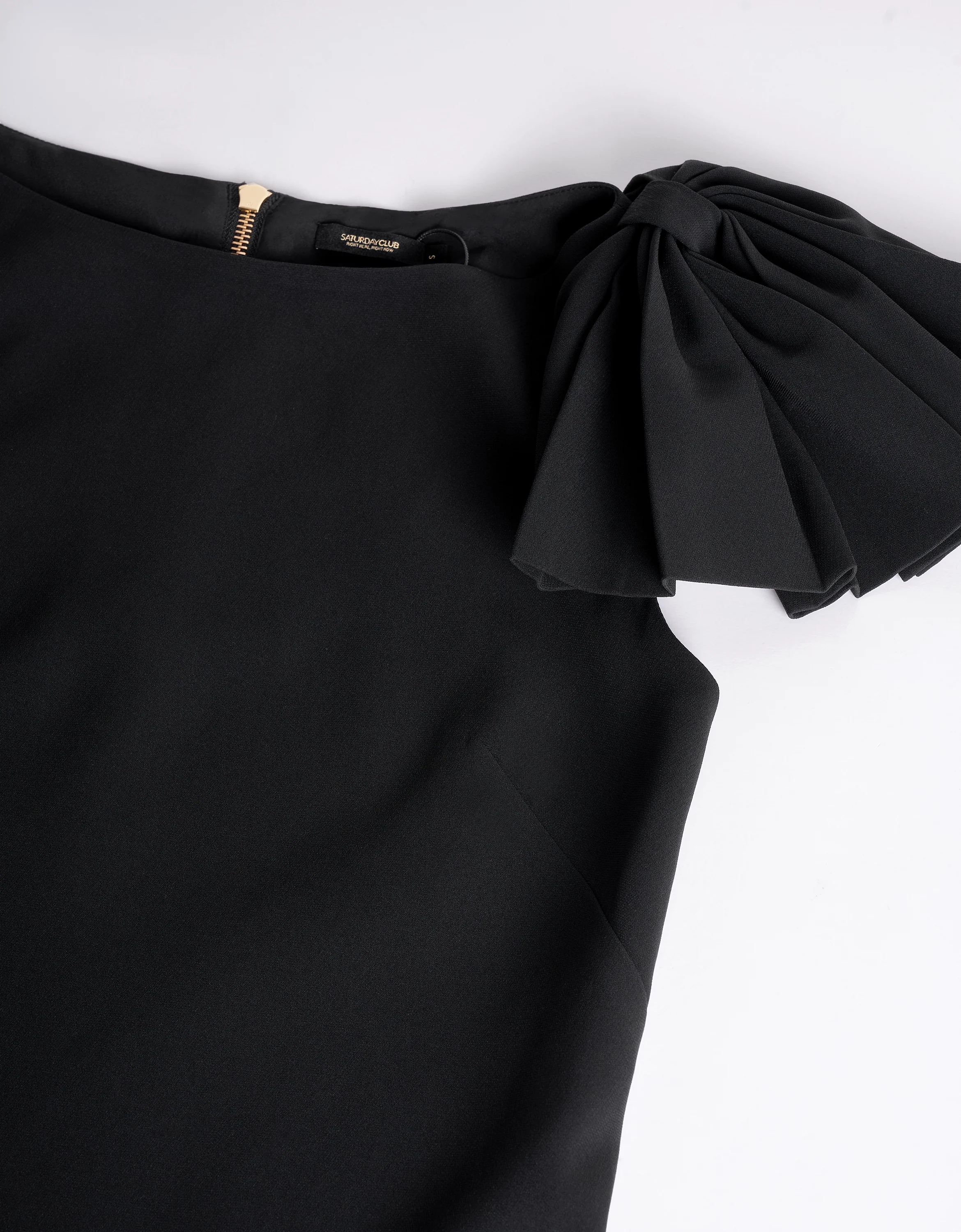 High-grade Acetate Shoulder Bow Dress - Image 22
