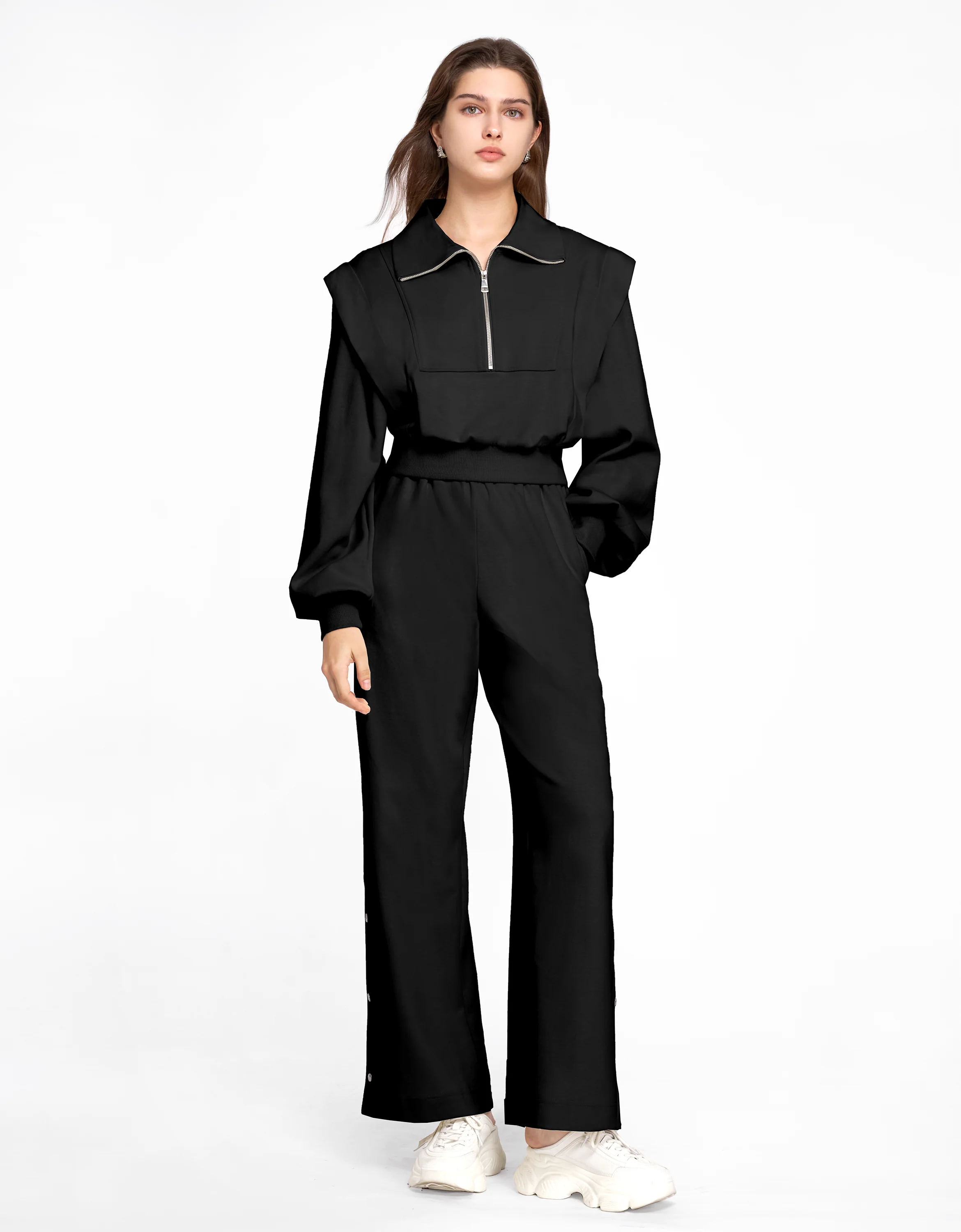 High-rise Wide-leg Knit Trousers - Image 5