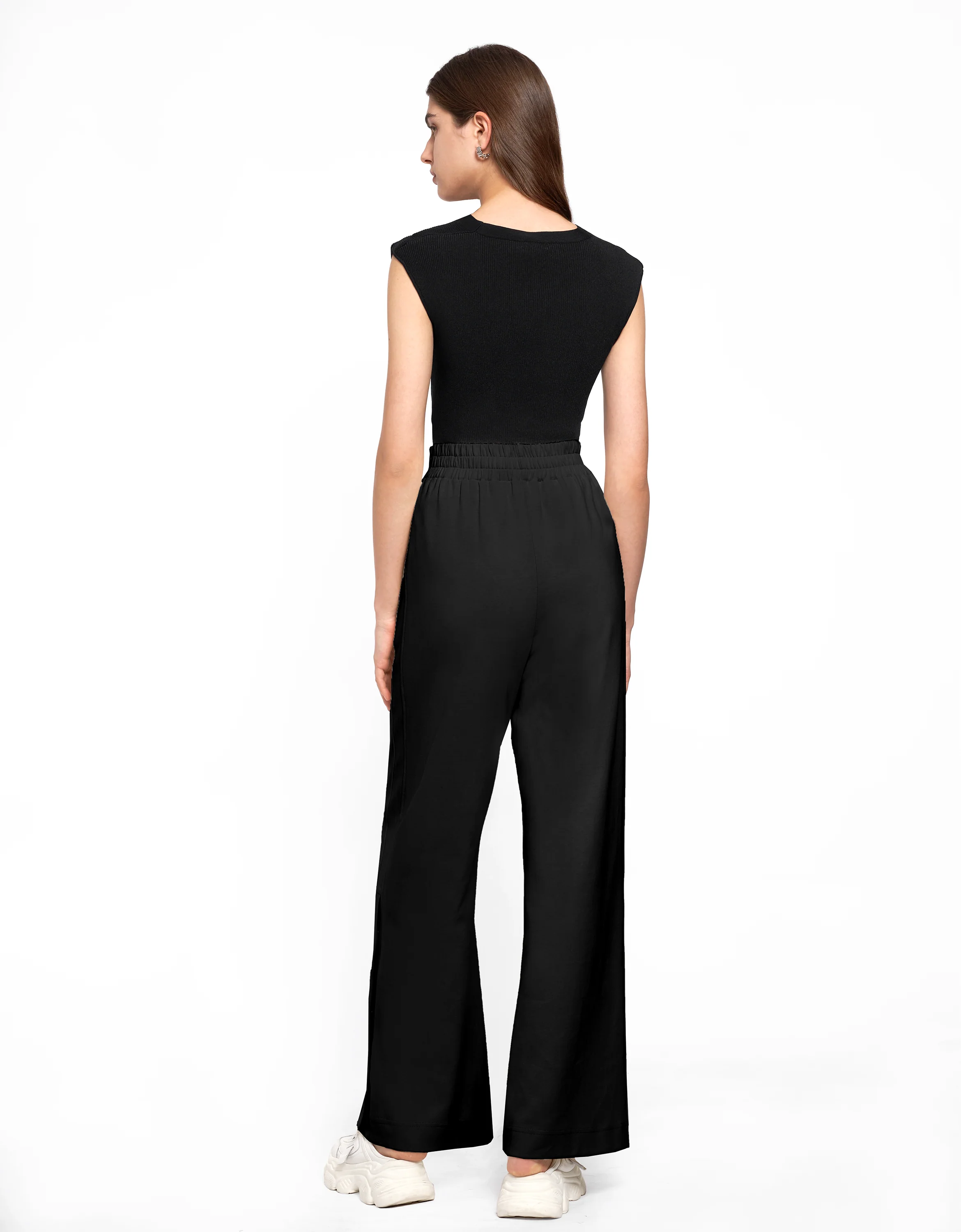 High-rise Wide-leg Knit Trousers - Image 7