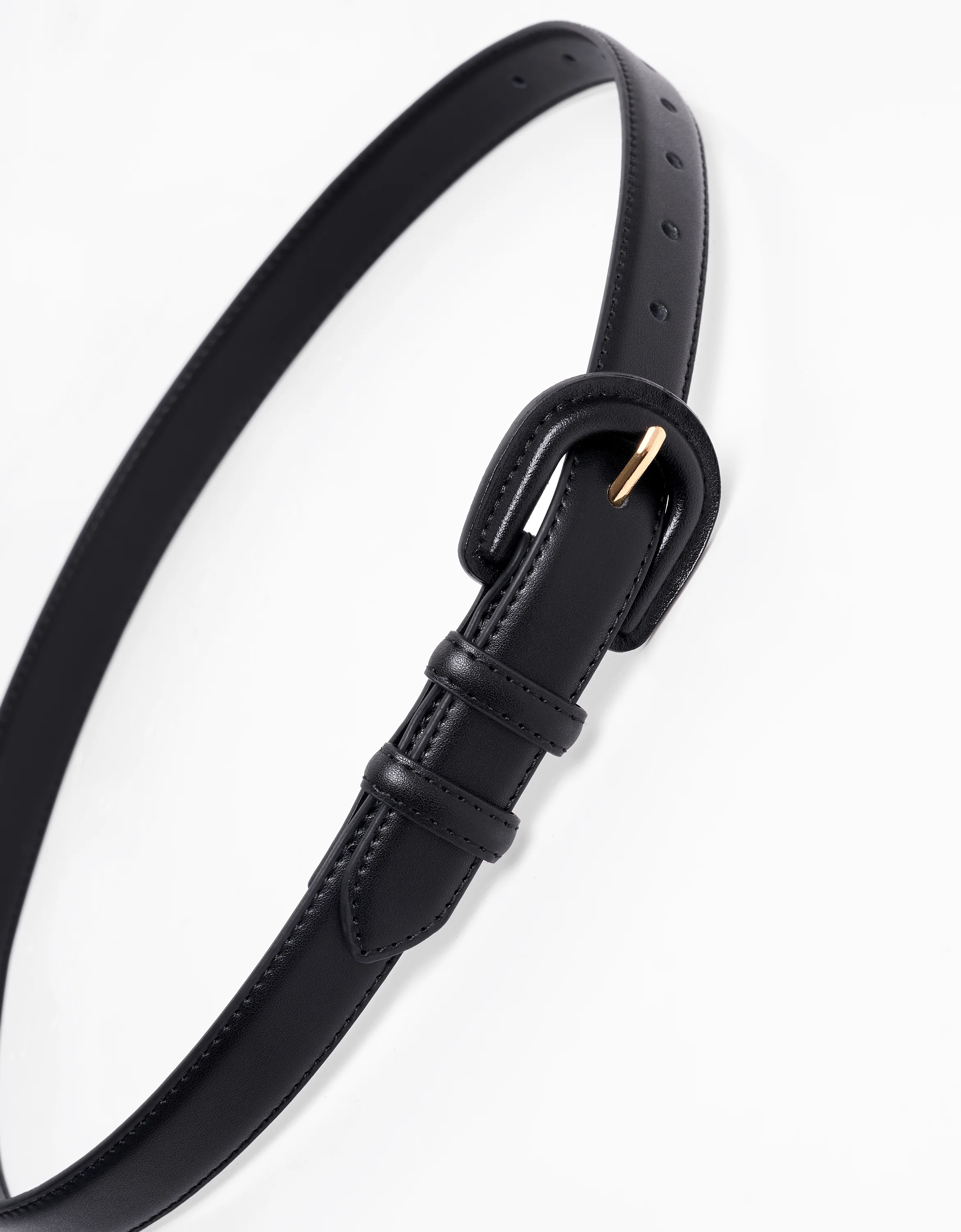 Horseshoe Buckle Leather Belt - Image 2