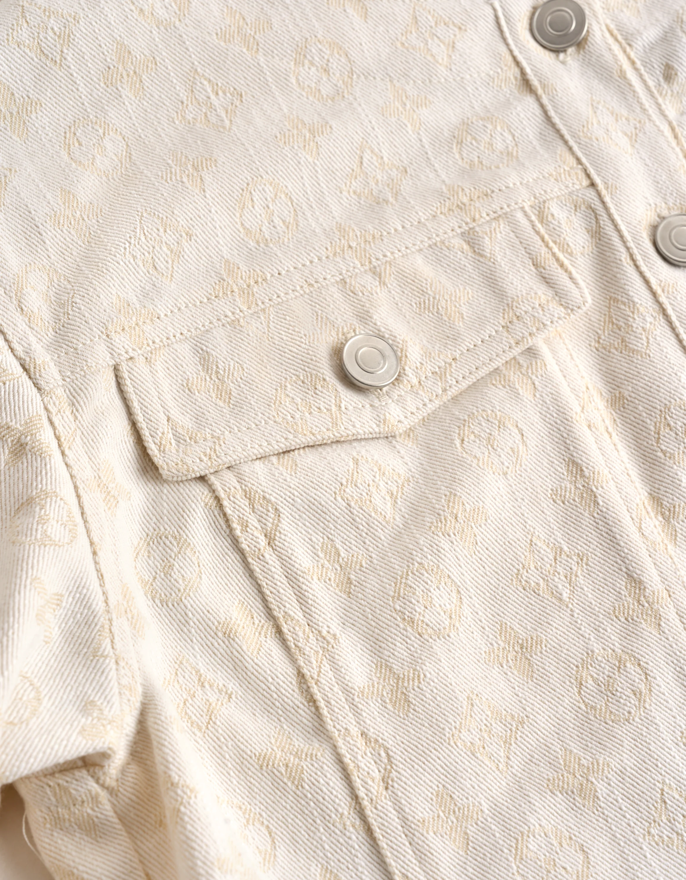 Jacquard Textured Crew Neck Jacket - Image 5