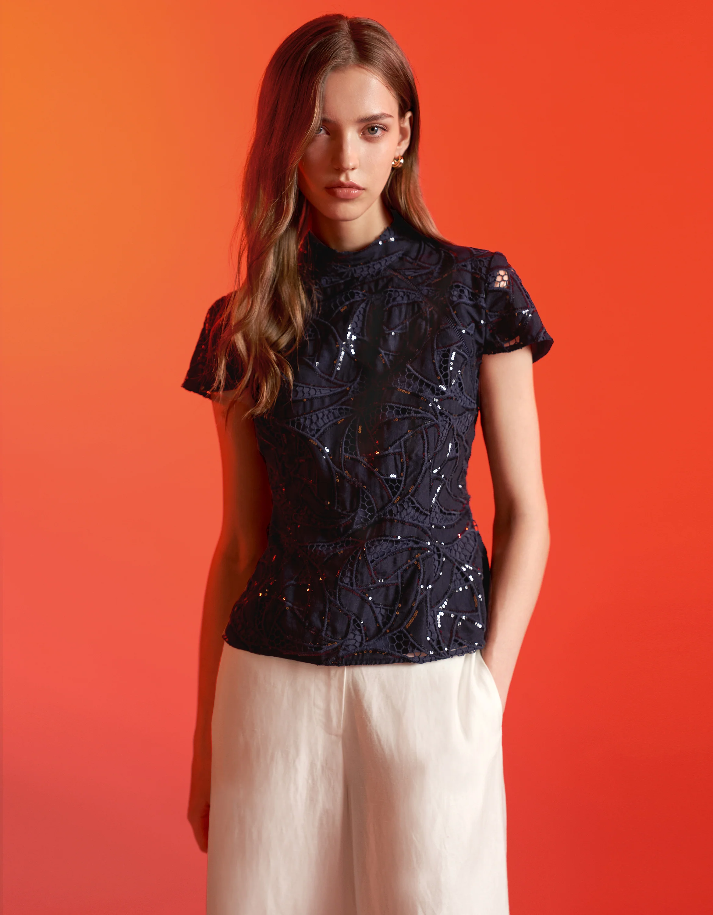 Lace Insert Top - Image 9