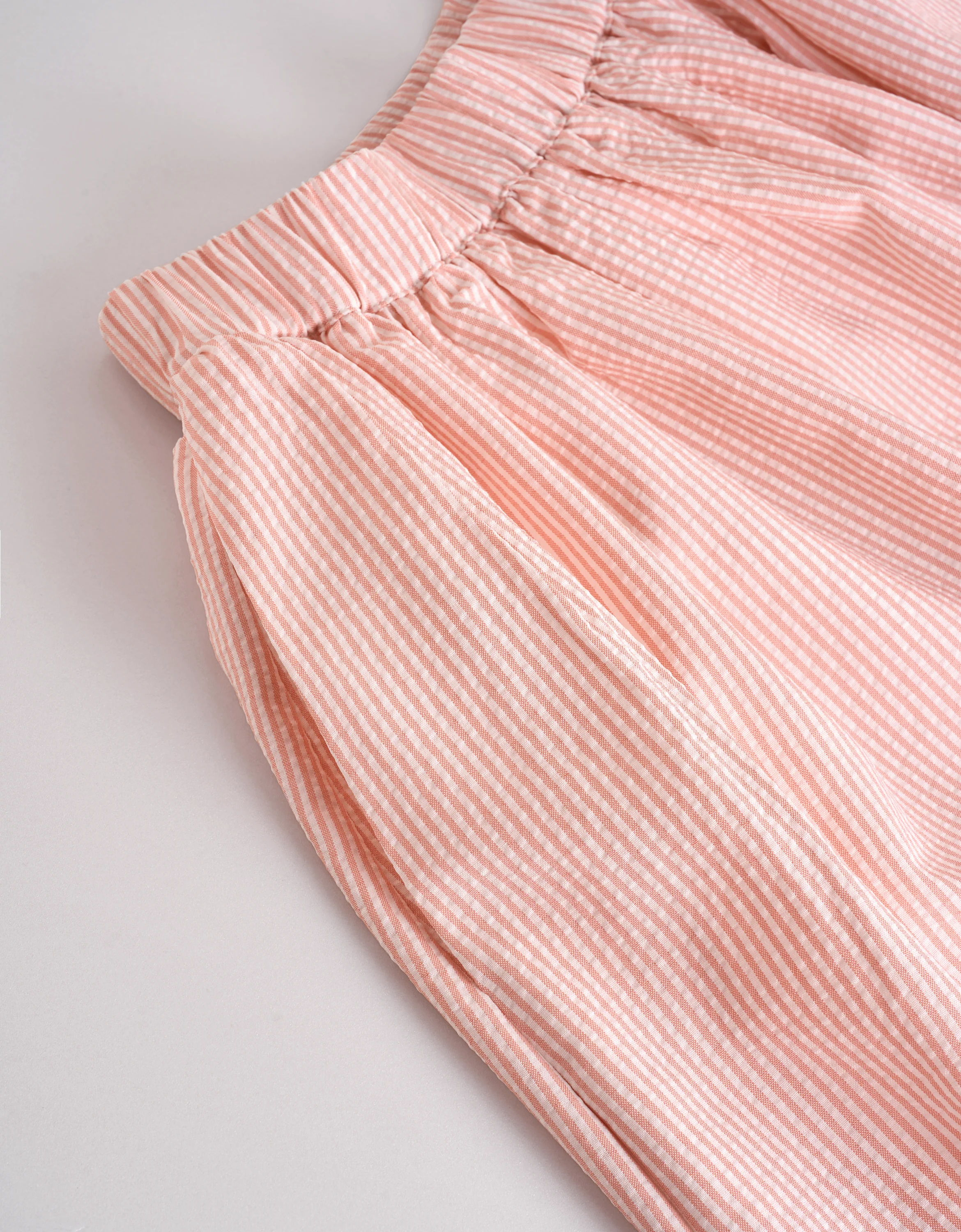 Lace Insert Striped Midi Skirt - Image 24