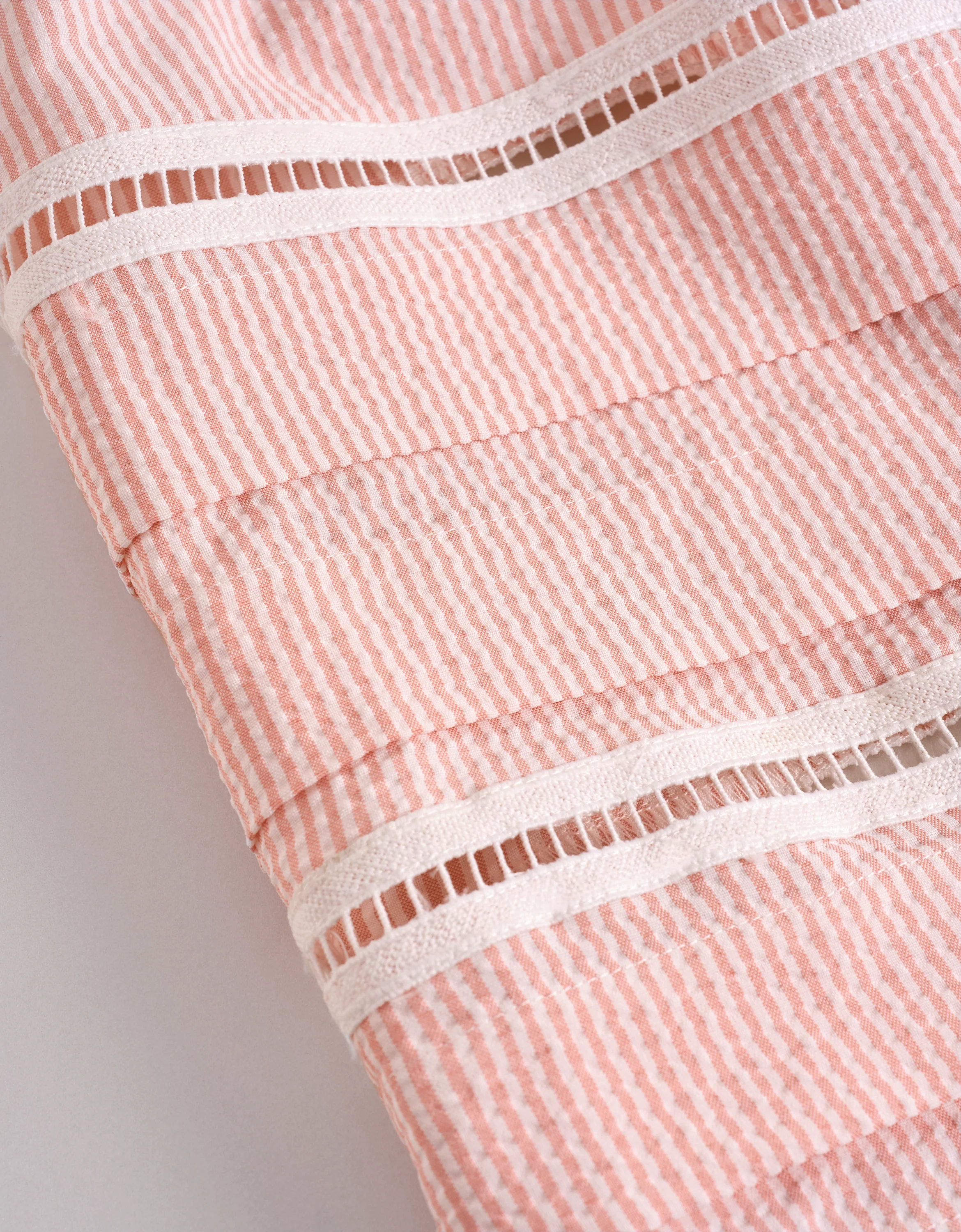 Lace Insert Striped Midi Skirt - Image 25