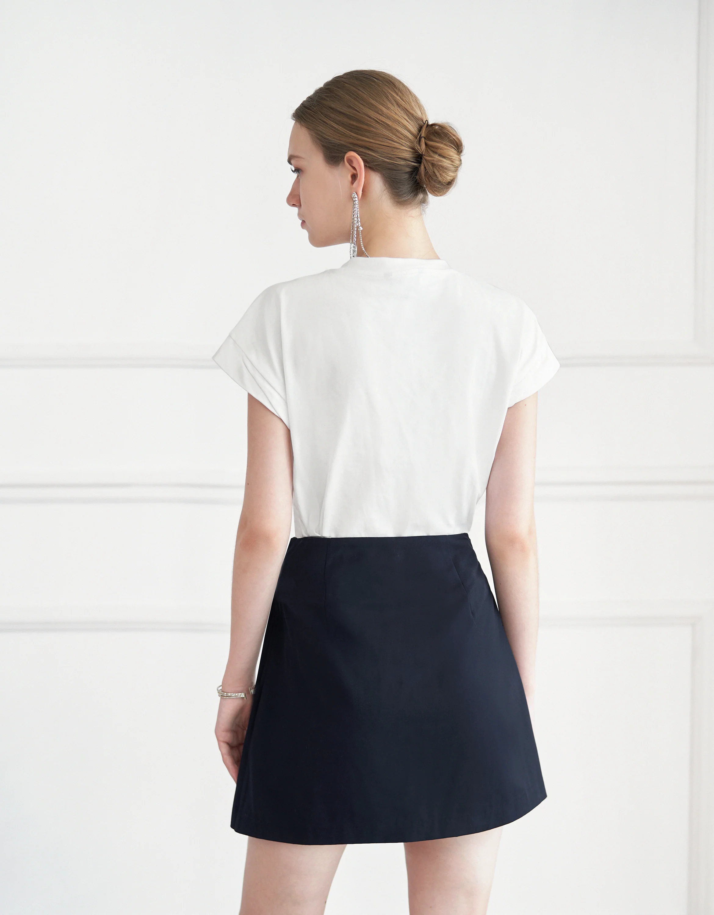 Layered Front Paperbag Skirt - Image 3