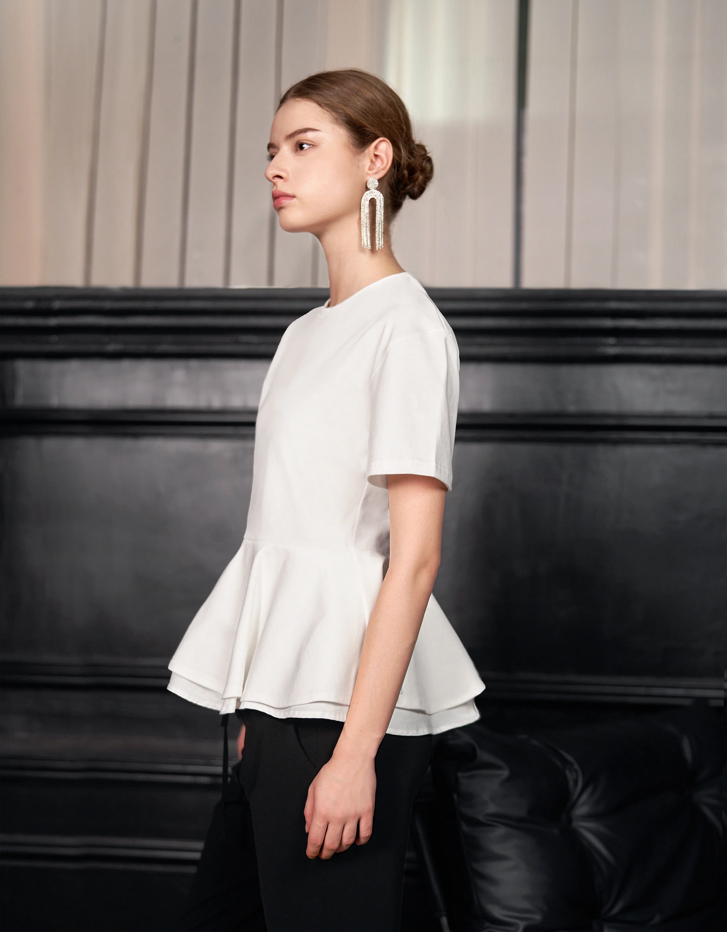 Layered Ruffle Hem T-Shirt - Image 2
