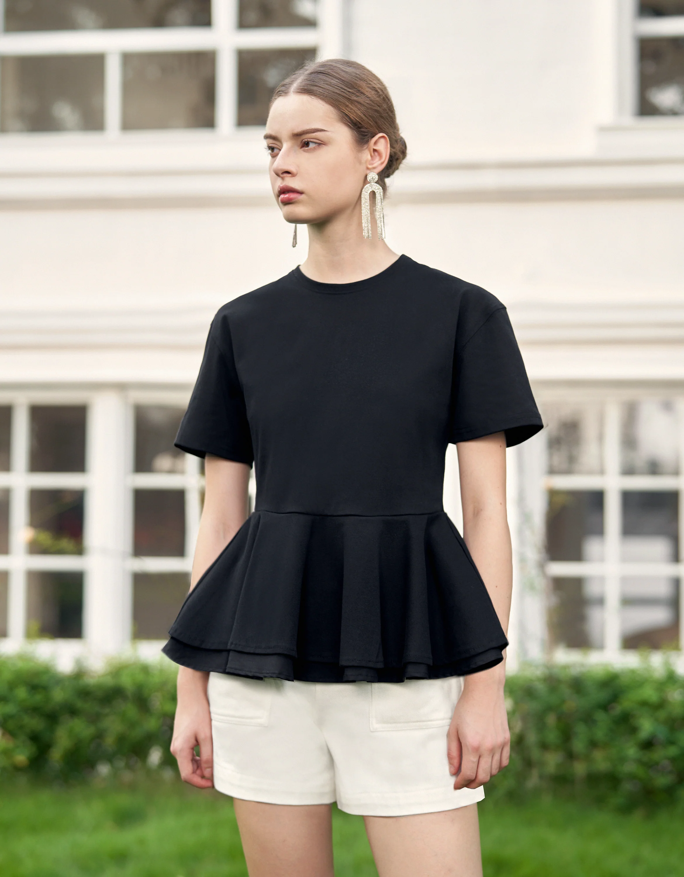 Layered Ruffle Hem T-Shirt - Image 8