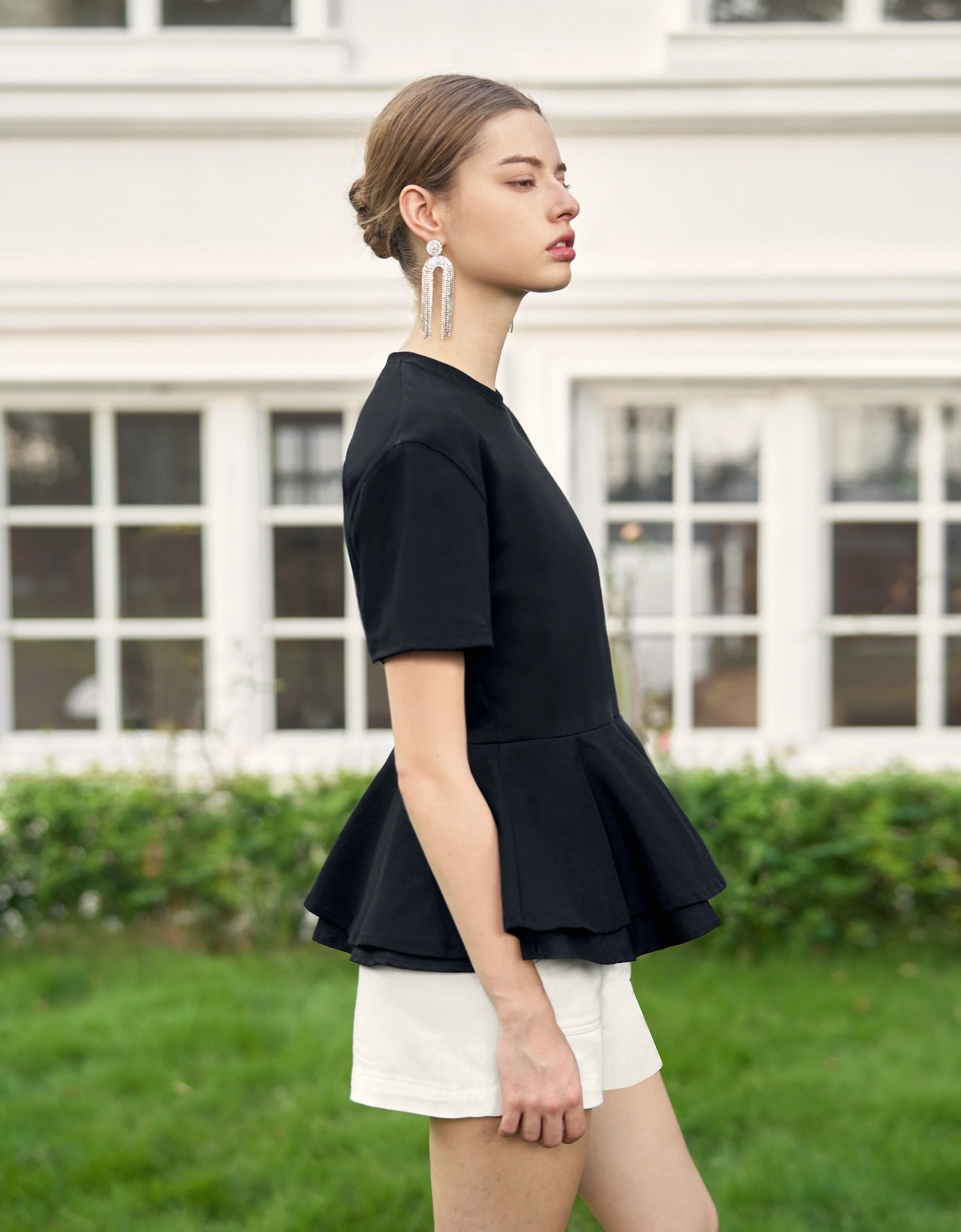 Layered Ruffle Hem T-Shirt - Image 9