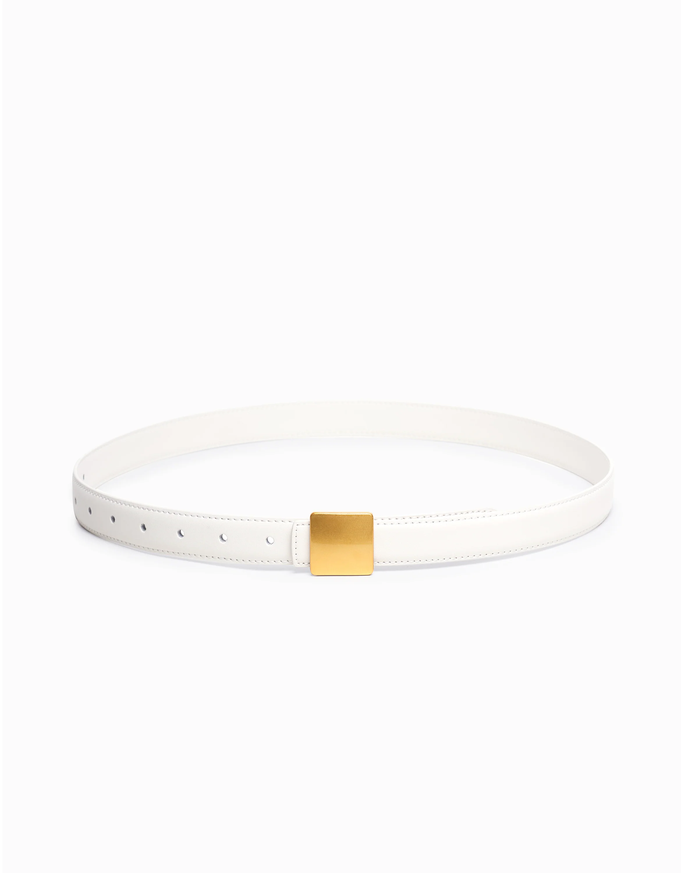 Leather Belt With Square Buckle - Image 16