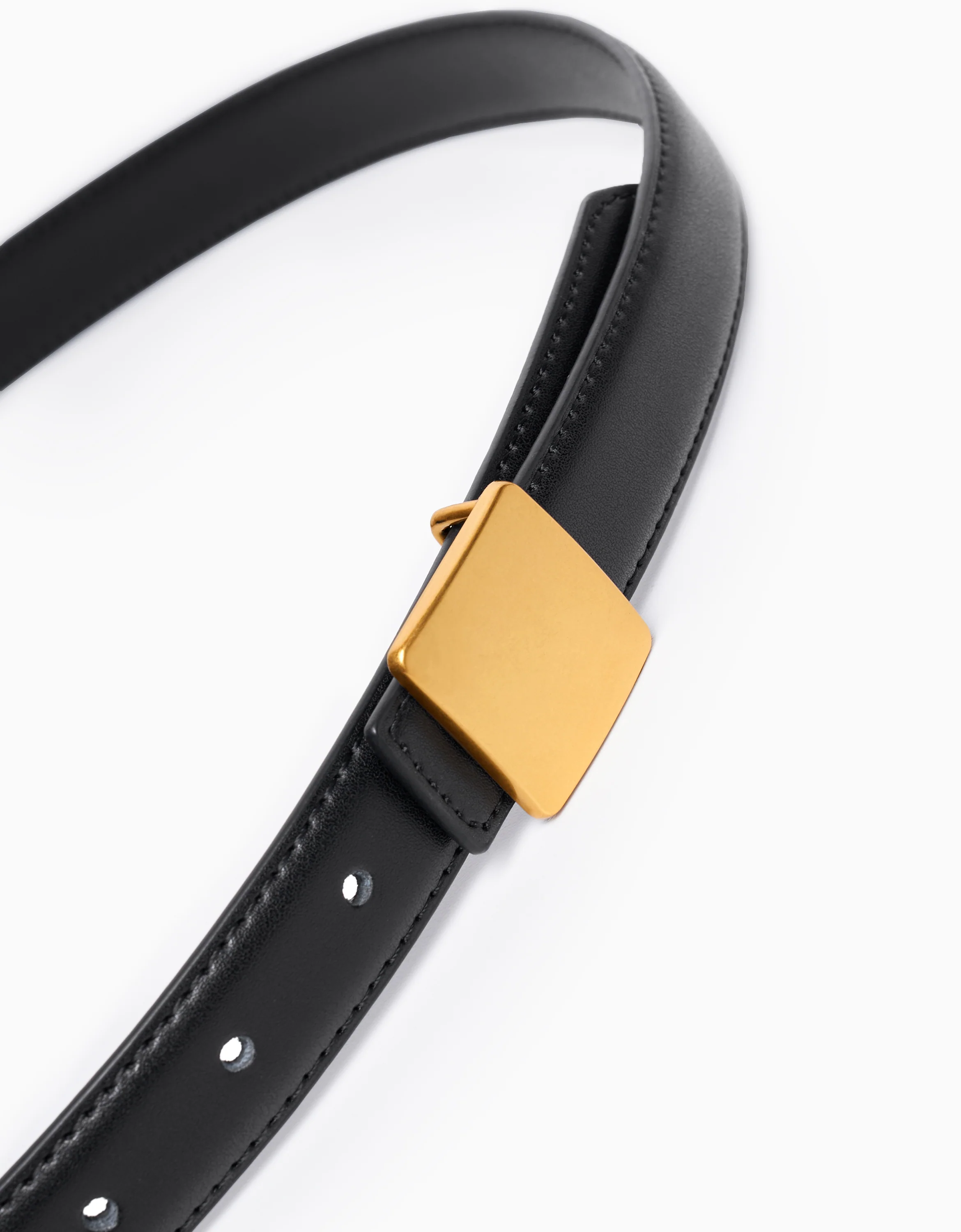 Leather Belt With Square Buckle - Image 6