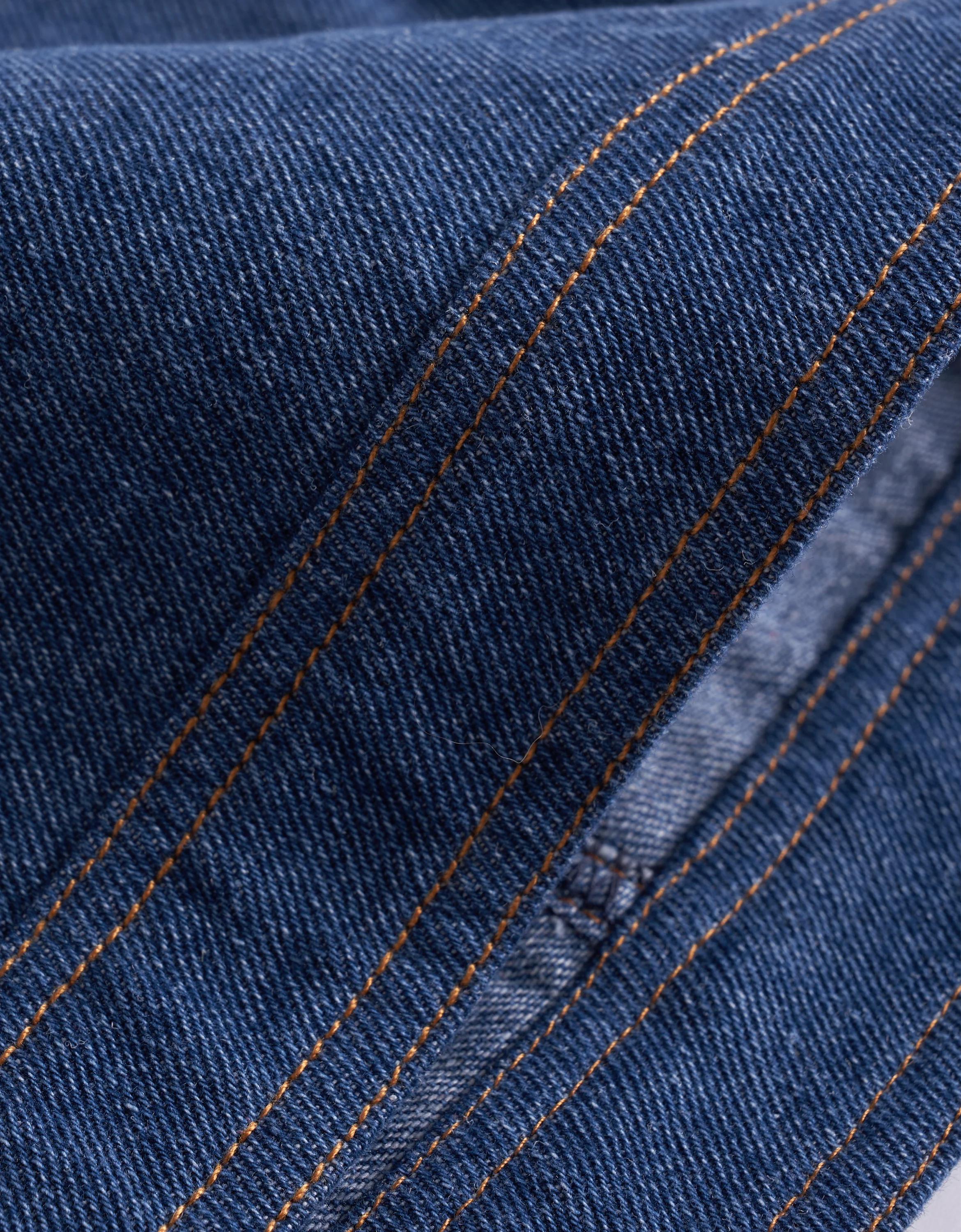 Leather Detail Denim Shorts - Image 9