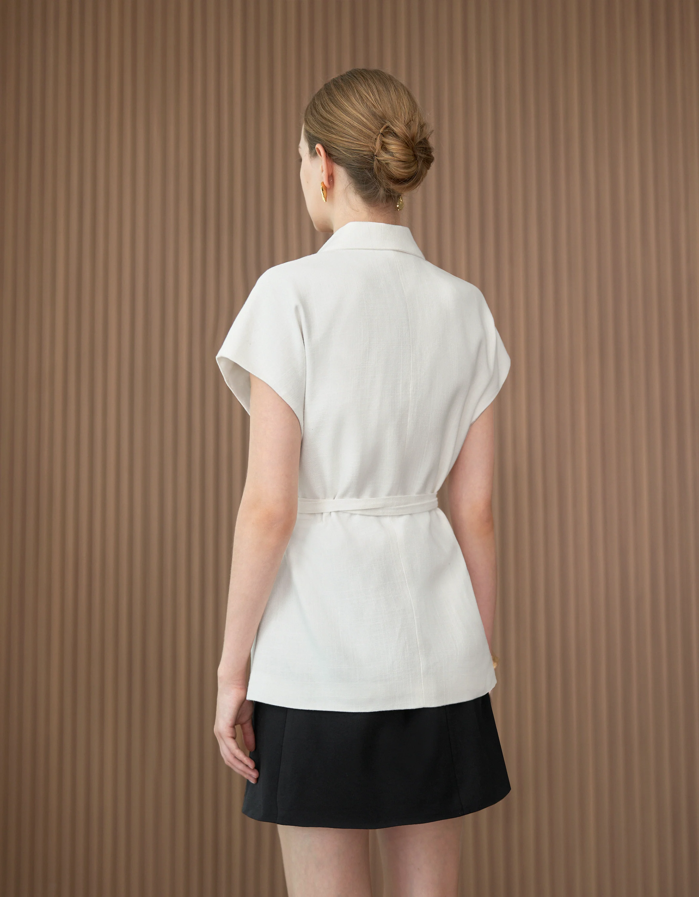Linen-blend Double-breasted Vest - Image 13