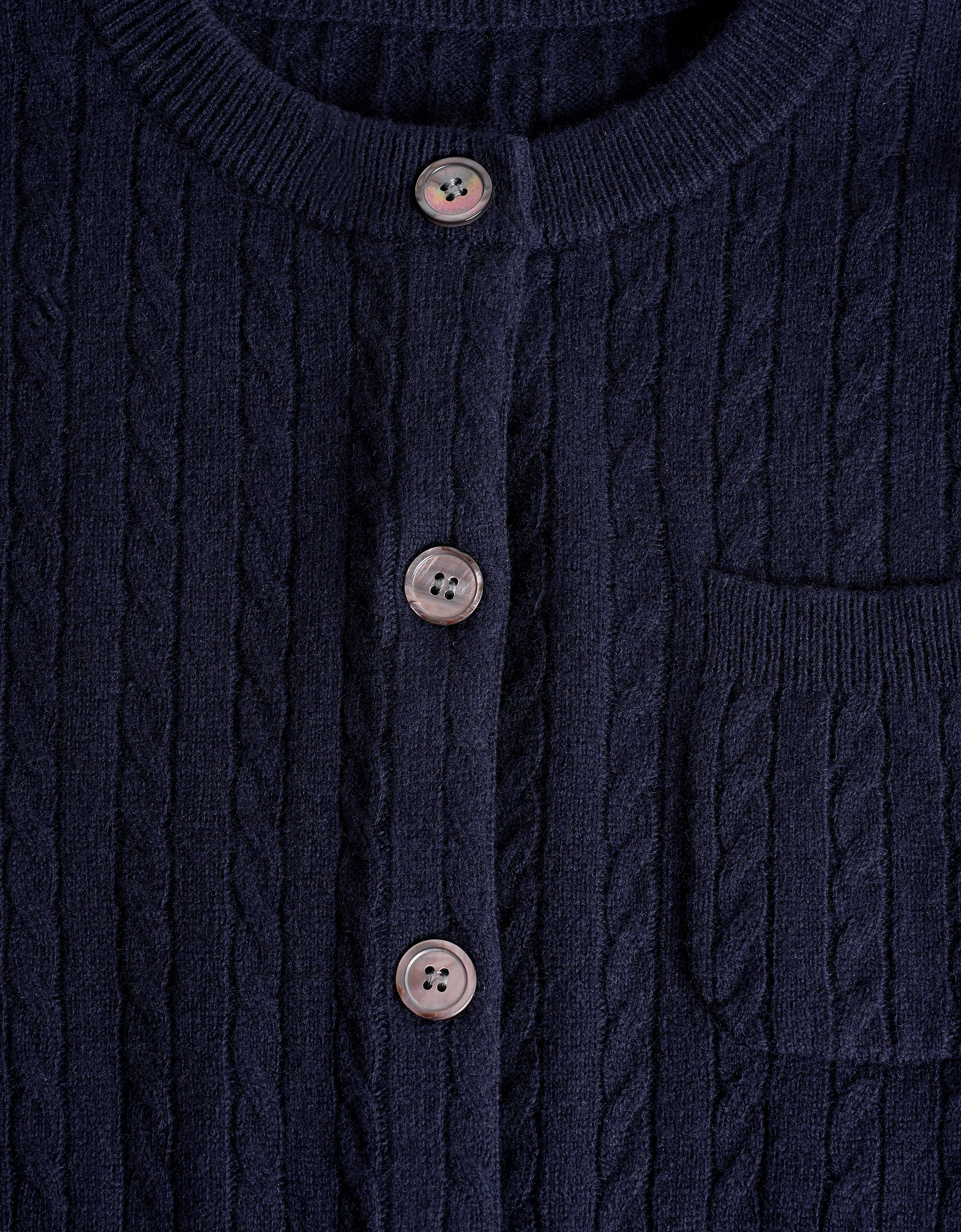 Long Sleeve Cable Knit Cardigan - Image 7